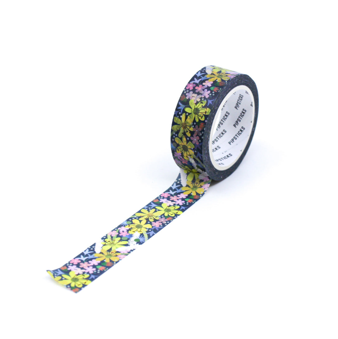 Vibrant Painterly Floral Washi