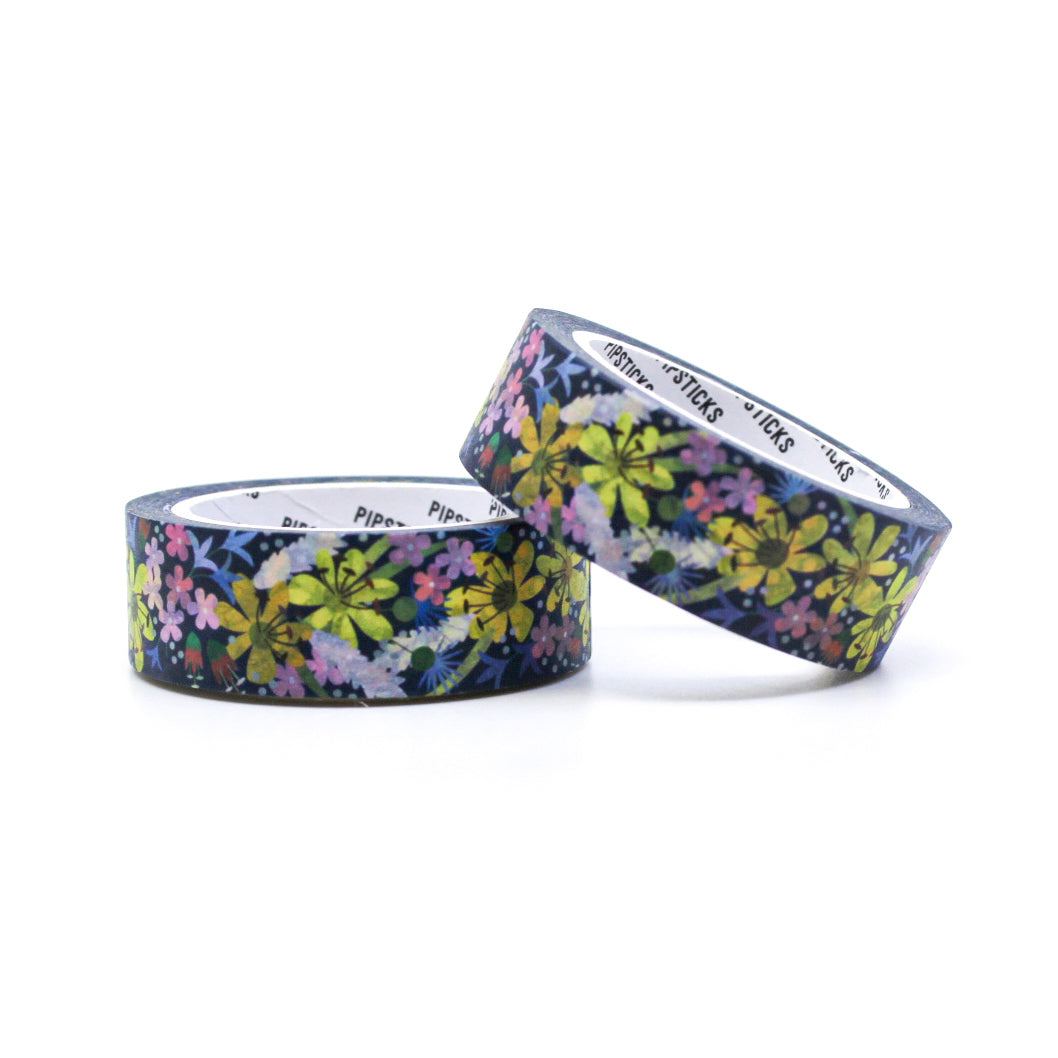 Vibrant Painterly Floral Washi
