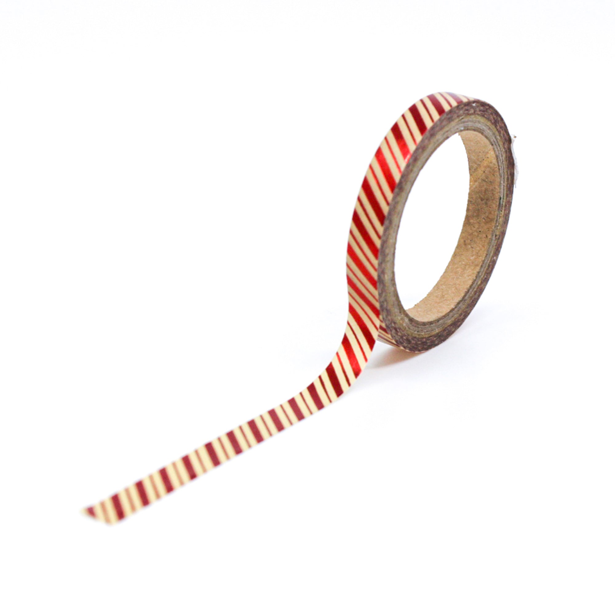 Infuse your creations with the spirit of vintage Christmas using our Washi tape adorned with classic candy cane stripes, capturing the warmth and nostalgia of holiday traditions. This tape is sold at BBB Supplies Craft Shop.