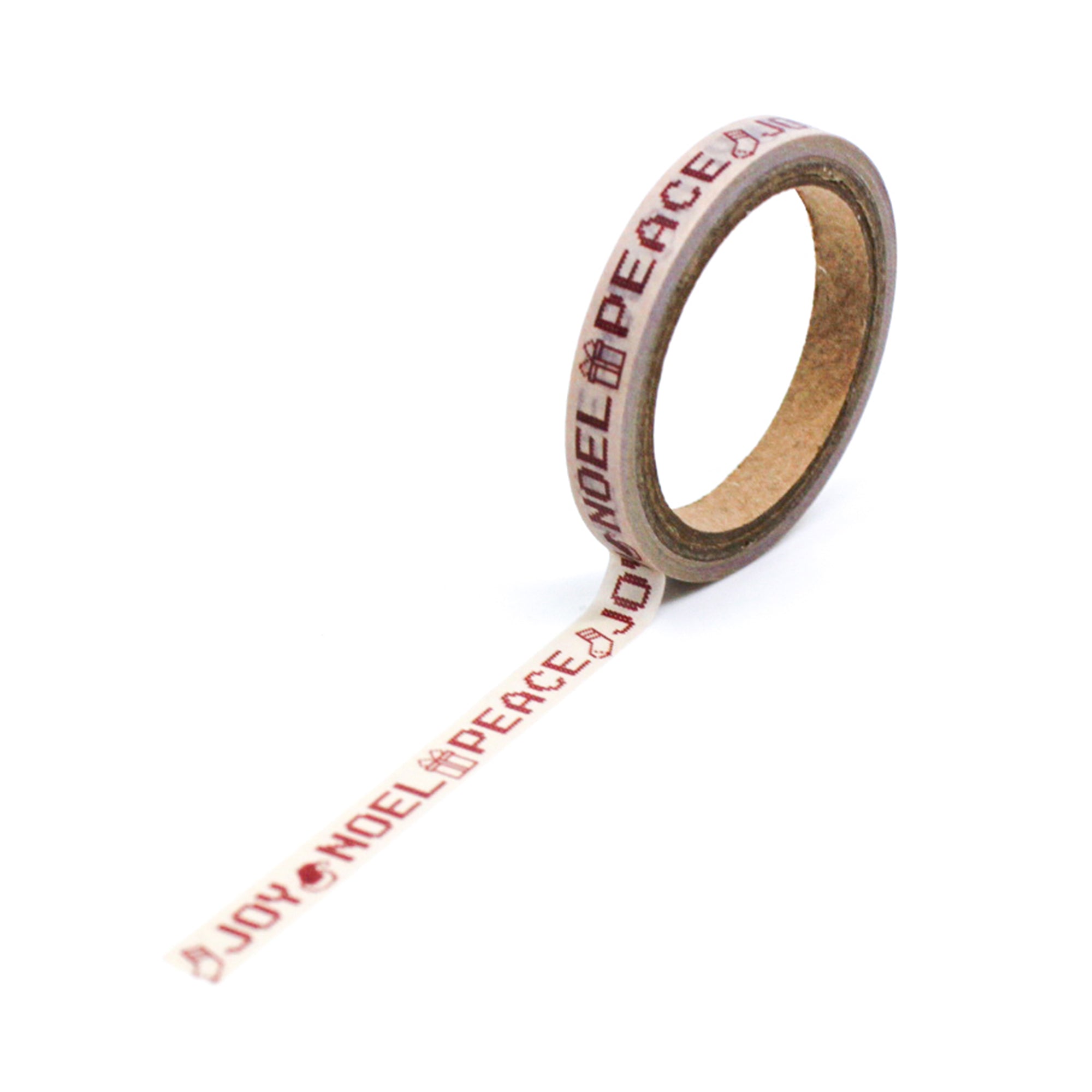 Infuse your creations with the spirit of vintage Christmas using our Washi tape adorned with classic holiday phrases, capturing the warmth and nostalgia of traditional holiday greetings. This tape is sold at BBB Supplies Craft Shop.