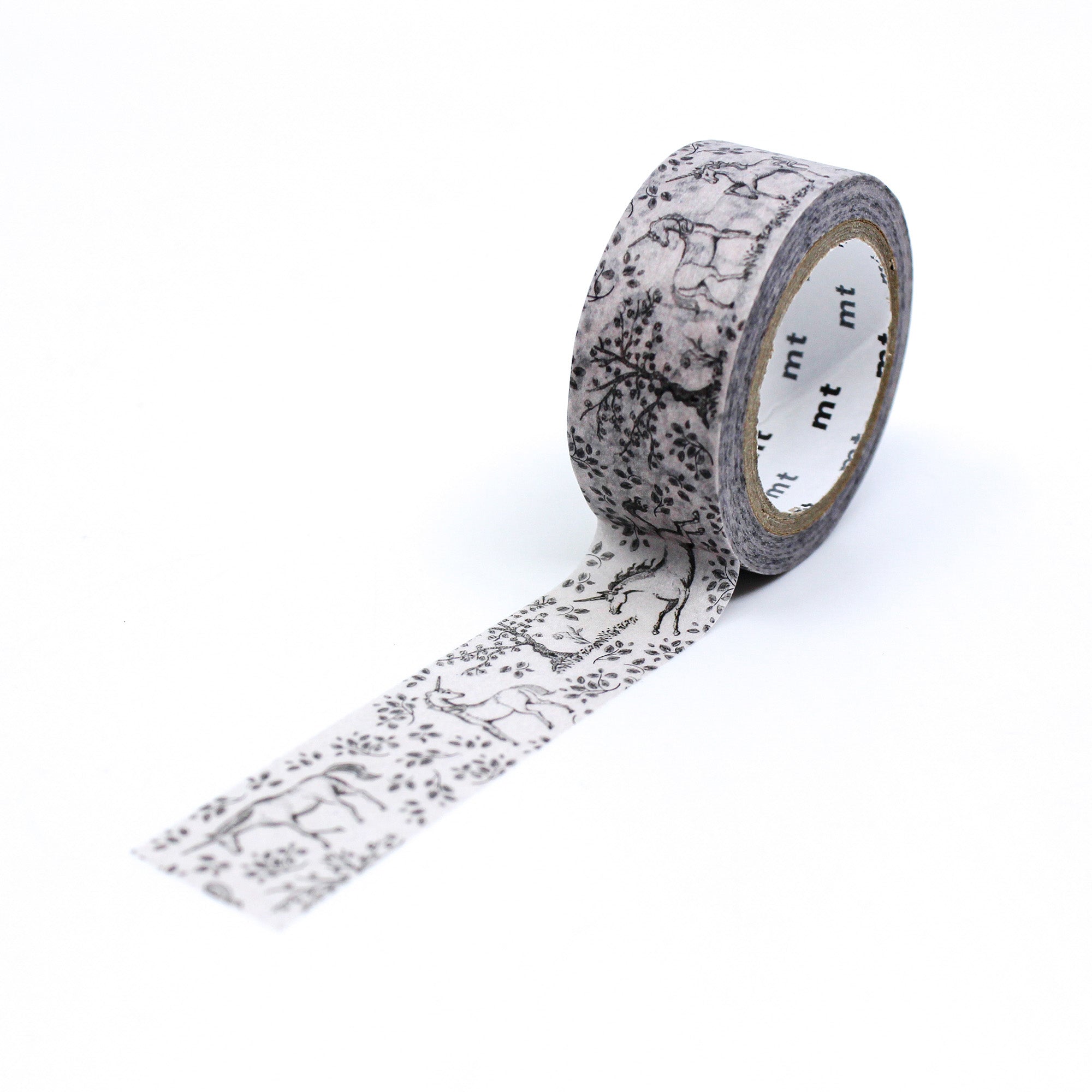 This Vintage Unicorn washi tape, adorned with a delightful unicorn illustration that harkens back to a bygone era, adds a unique and whimsical touch to your crafts. This tape is from MT Brand Masking Tape and sold at BBB Supplies Craft Shop.