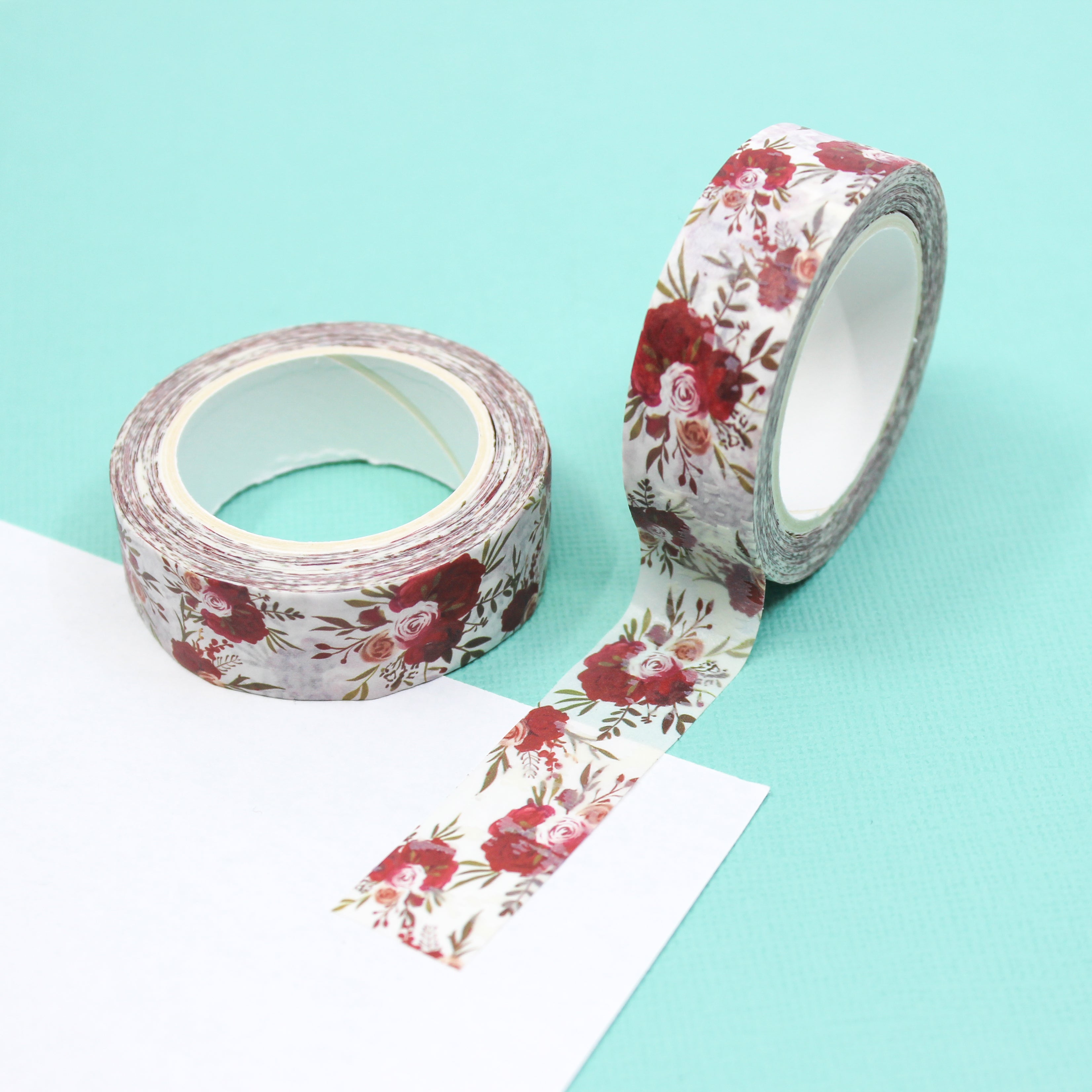 Enhance your crafts with our Vivid Floral Roses Washi Tape, featuring vibrant and elegant rose motifs. Ideal for adding a burst of colorful and sophisticated beauty to your projects. This tape is sold at BBB Supplies Craft Shop.