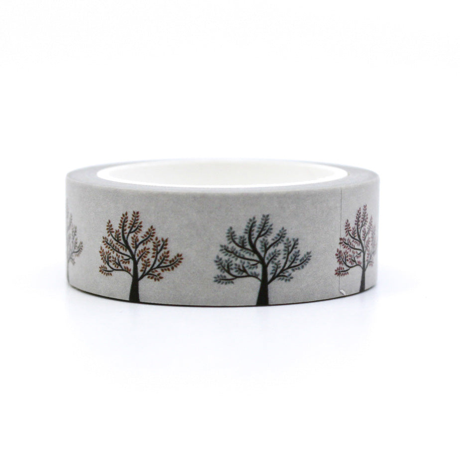 Take a serene walk in the park with our Autumn Tree Washi Tape, featuring a picturesque pattern of autumnal trees. Ideal for adding a touch of seasonal beauty to your projects. This tape is from Maylay Co and sold at BBB Supplies Craft Shop.