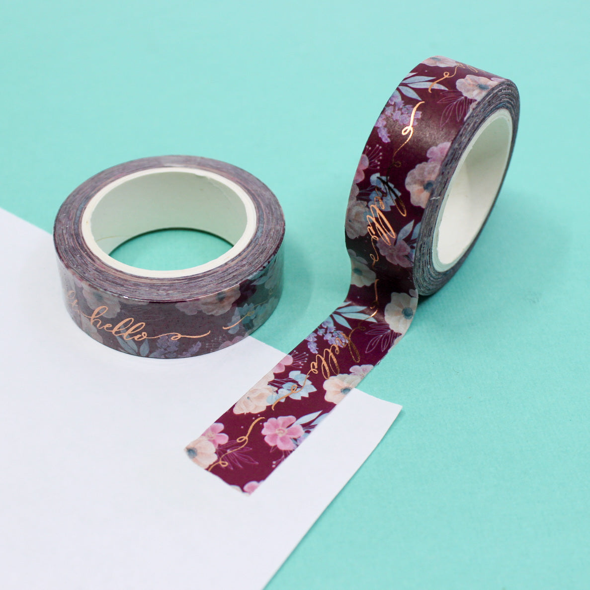 Foil Hello Winter Floral Washi