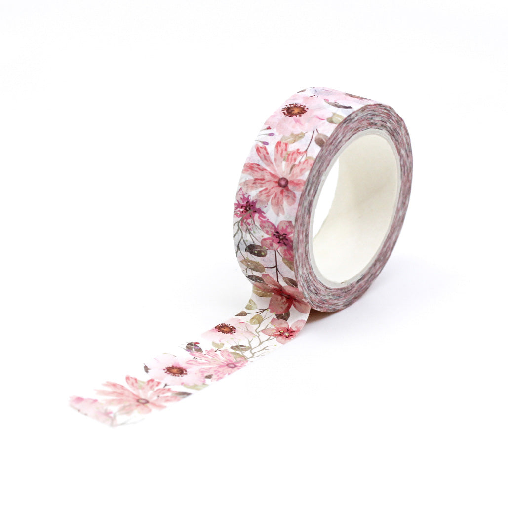 Elevate your projects with our captivating pink floral washi tape, showcasing charming flower motifs that bring a sense of freshness and vibrancy to your crafts. This tape is sold at BBB Supplies Craft Shop.