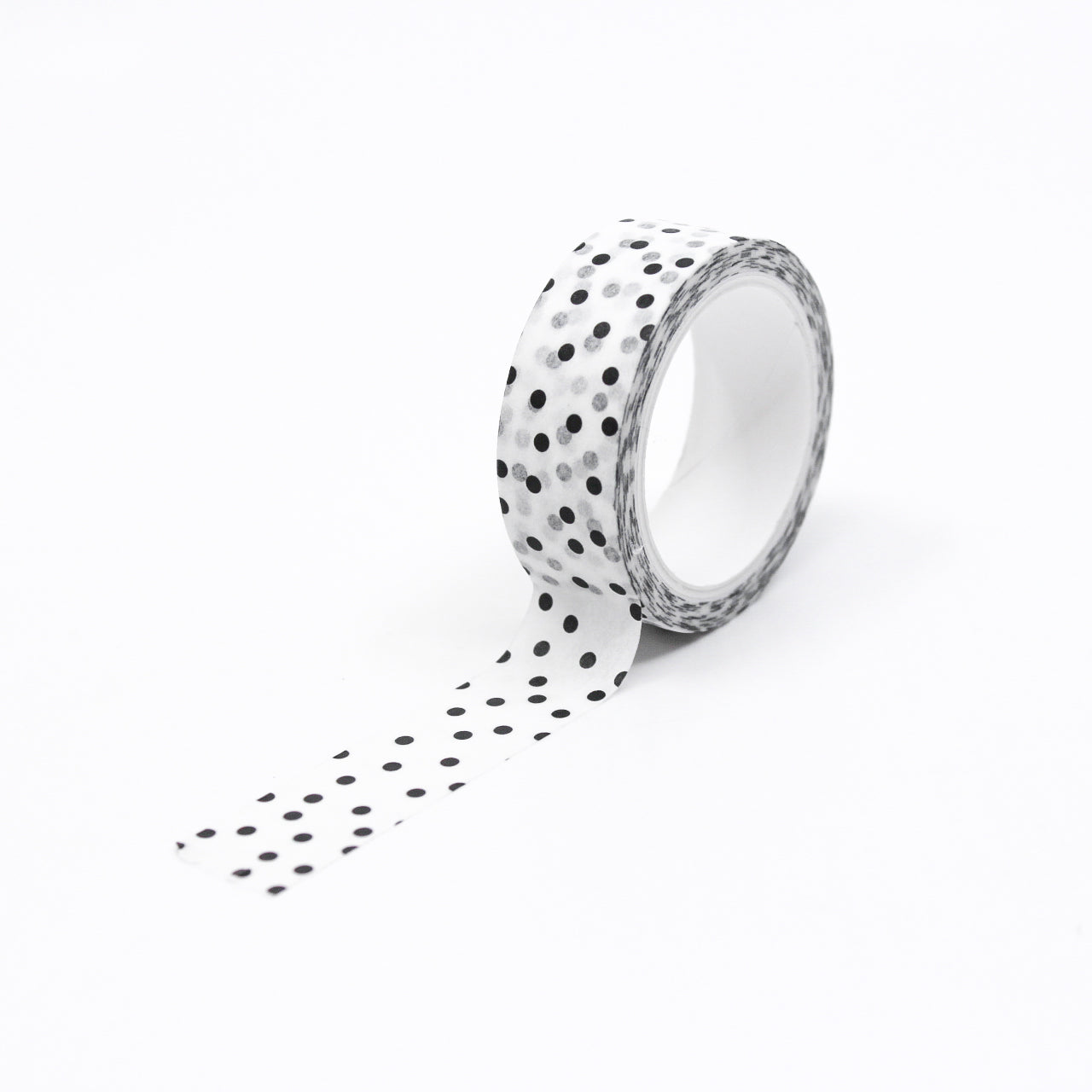 This random black and white speckles, washi tape is just FUN. If you love black-and-white patterns with bright pops of color, this will be your new favorite tape. Possibilities are endless, from card making to gift wrap, journals, and Handmade cards. This tape is sold at BBB Supplies Craft Shop.