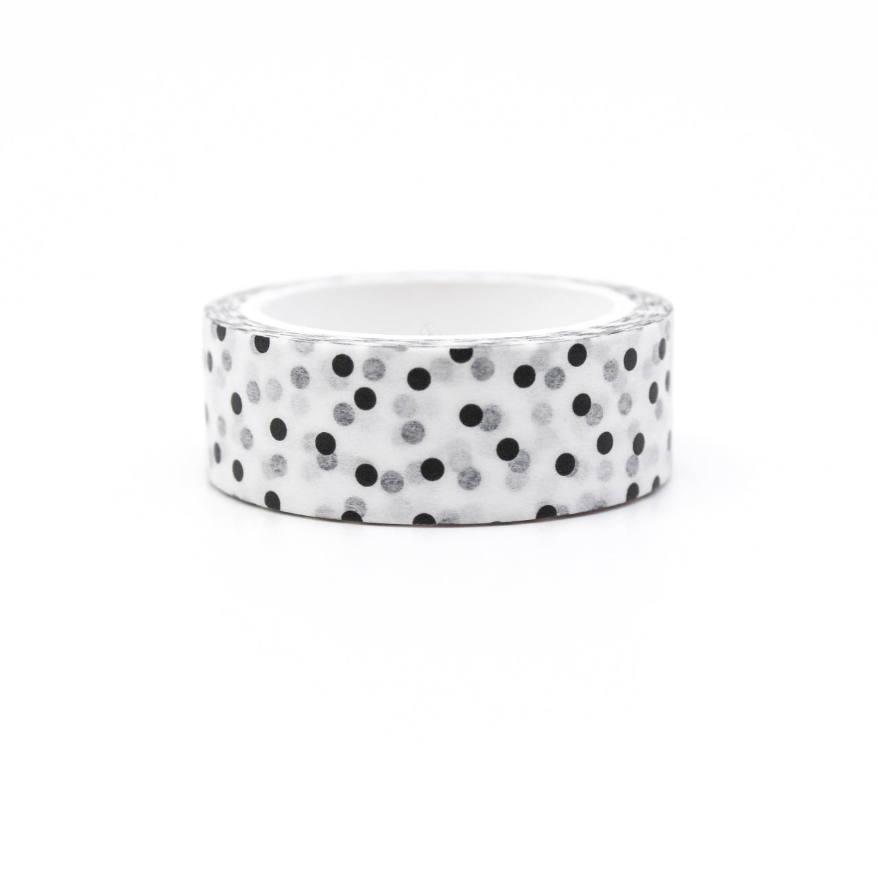 This random black and white speckles, washi tape is just FUN. If you love black-and-white patterns with bright pops of color, this will be your new favorite tape. Possibilities are endless, from card making to gift wrap, journals, and Handmade cards. This tape is sold at BBB Supplies Craft Shop.