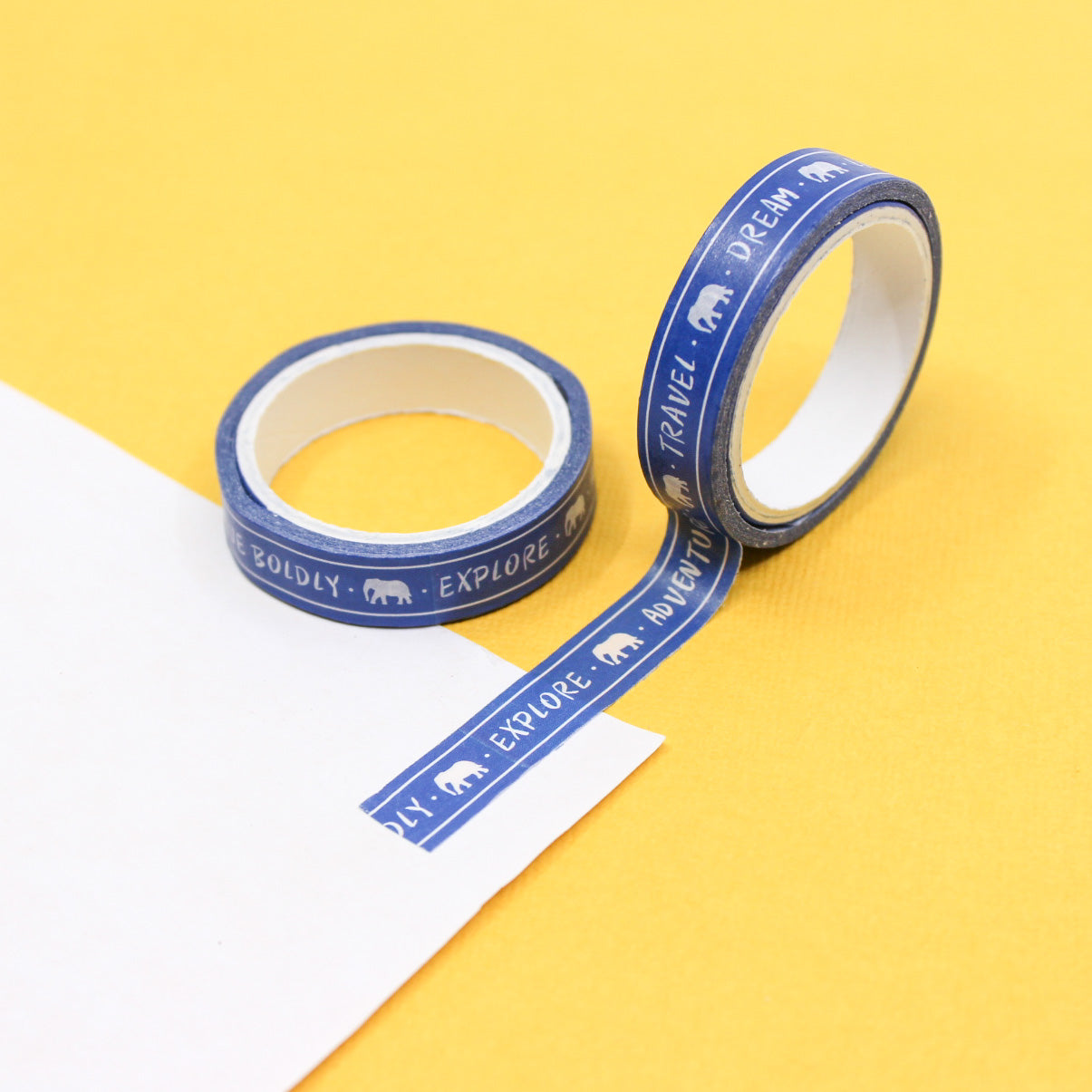 Embrace wanderlust in your crafts with our Wanderlust Explore Elephant Washi Tape. Featuring an adventurous elephant design, it adds a sense of exploration and wanderlust to your projects. This tape is sold at BBB Supplies Craft Shop.
