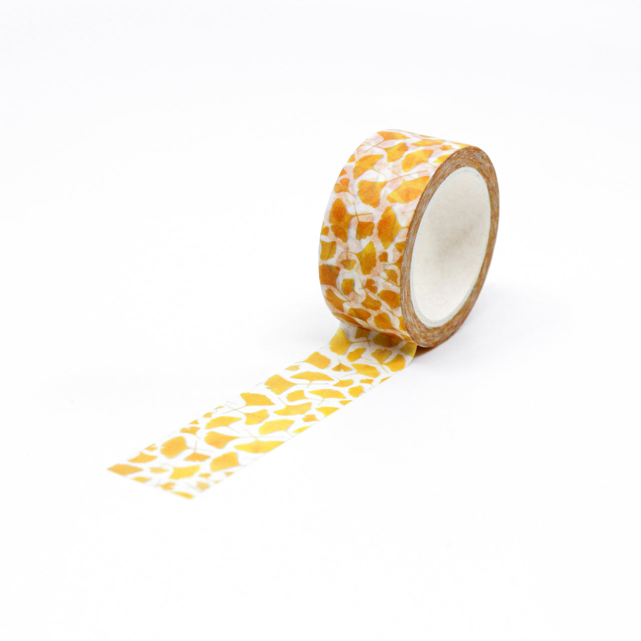 Infuse your projects with the charm of ginkgo leaves using our yellow ginkgo leaf washi tape, adorned with delicate yellow ginkgo leaves for a touch of botanical beauty. This tape is designed by Bottle Branch and sold at BBB Supplies Craft Shop.