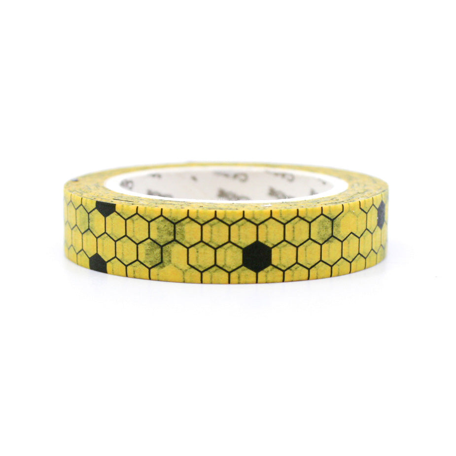 Embrace the buzz of creativity with our Yellow Honeycomb Bumble Bee Washi Tape, featuring delightful honeycomb and bumble bee designs. Ideal for adding a touch of nature's beauty to your crafts. This tape is sold at BBB Supplies Craft Shop.