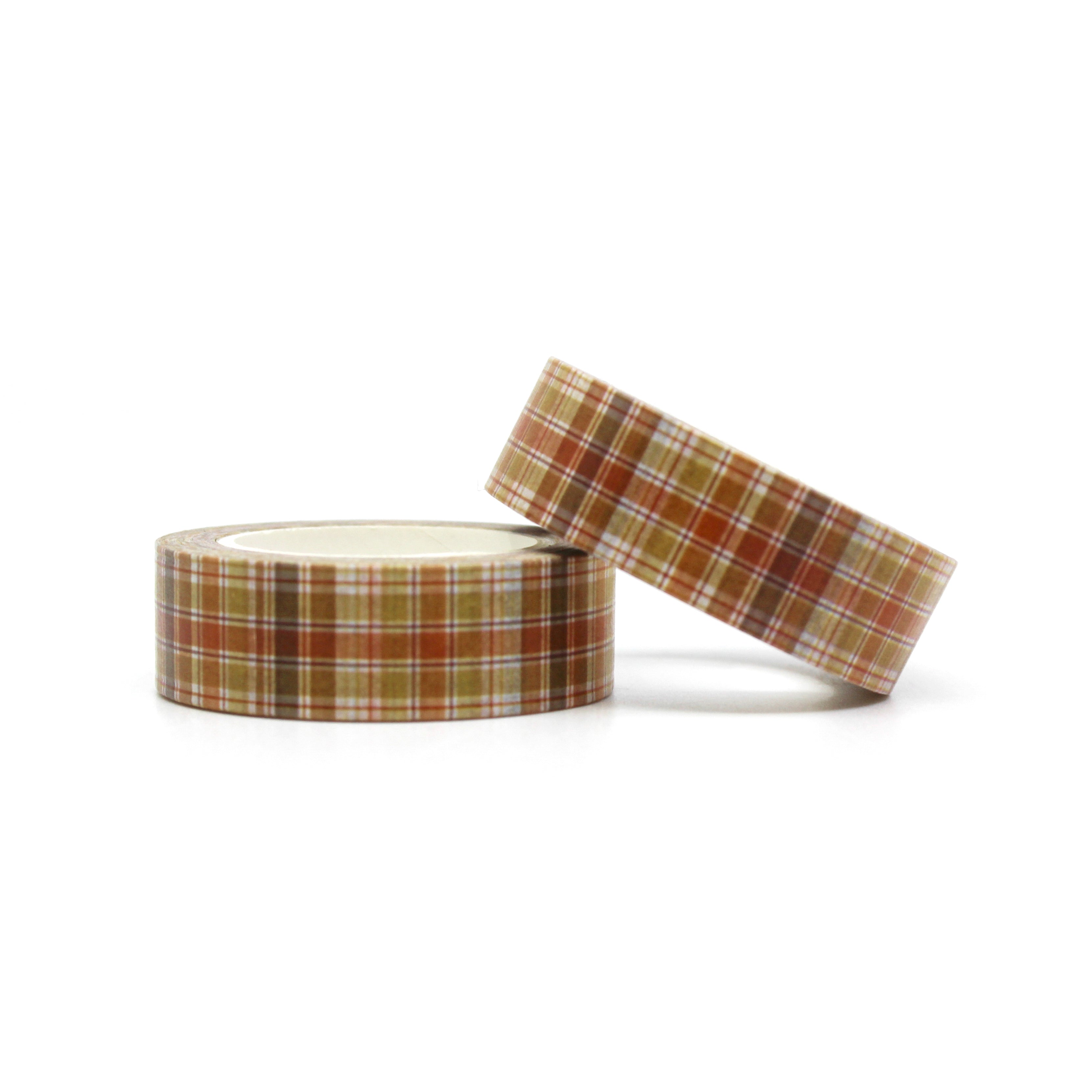 Yellow Spring Plaid Washi Tape: Brighten up your spring crafts with our Yellow Spring Plaid Washi Tape. This tape features a charming plaid pattern in cheerful yellow tones, perfect for adding a touch of sunshine to your projects. Use it to decorate cards, scrapbook pages, or gift wrap, and bring a pop of color to your springtime creations.