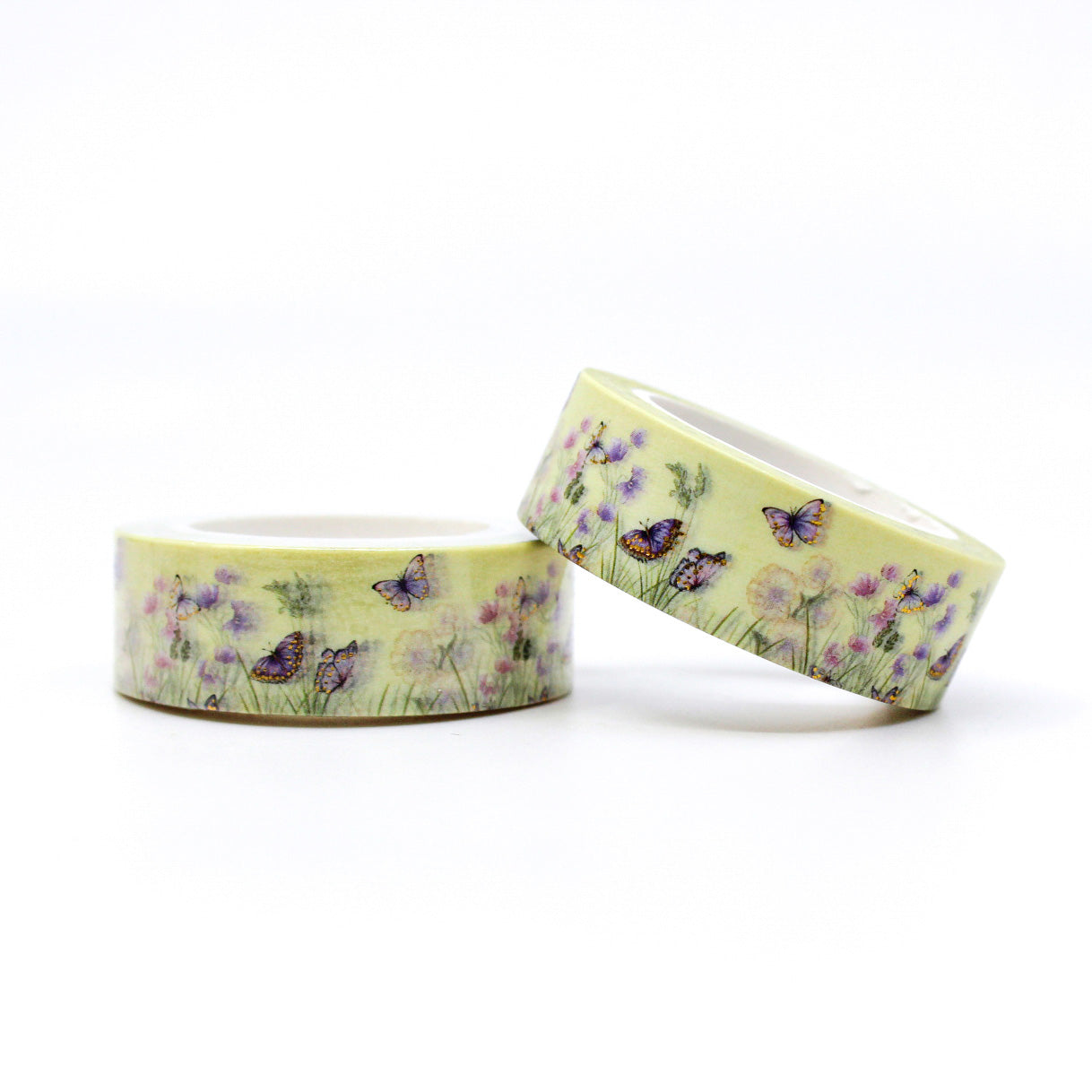 Spring Wild Flowers and Butterflies Washi Tape: This washi tape features a charming design of spring wildflowers and butterflies, adding a touch of nature's beauty to your crafts and projects. This tape is sold at BBB Supplies Craft Shop.
