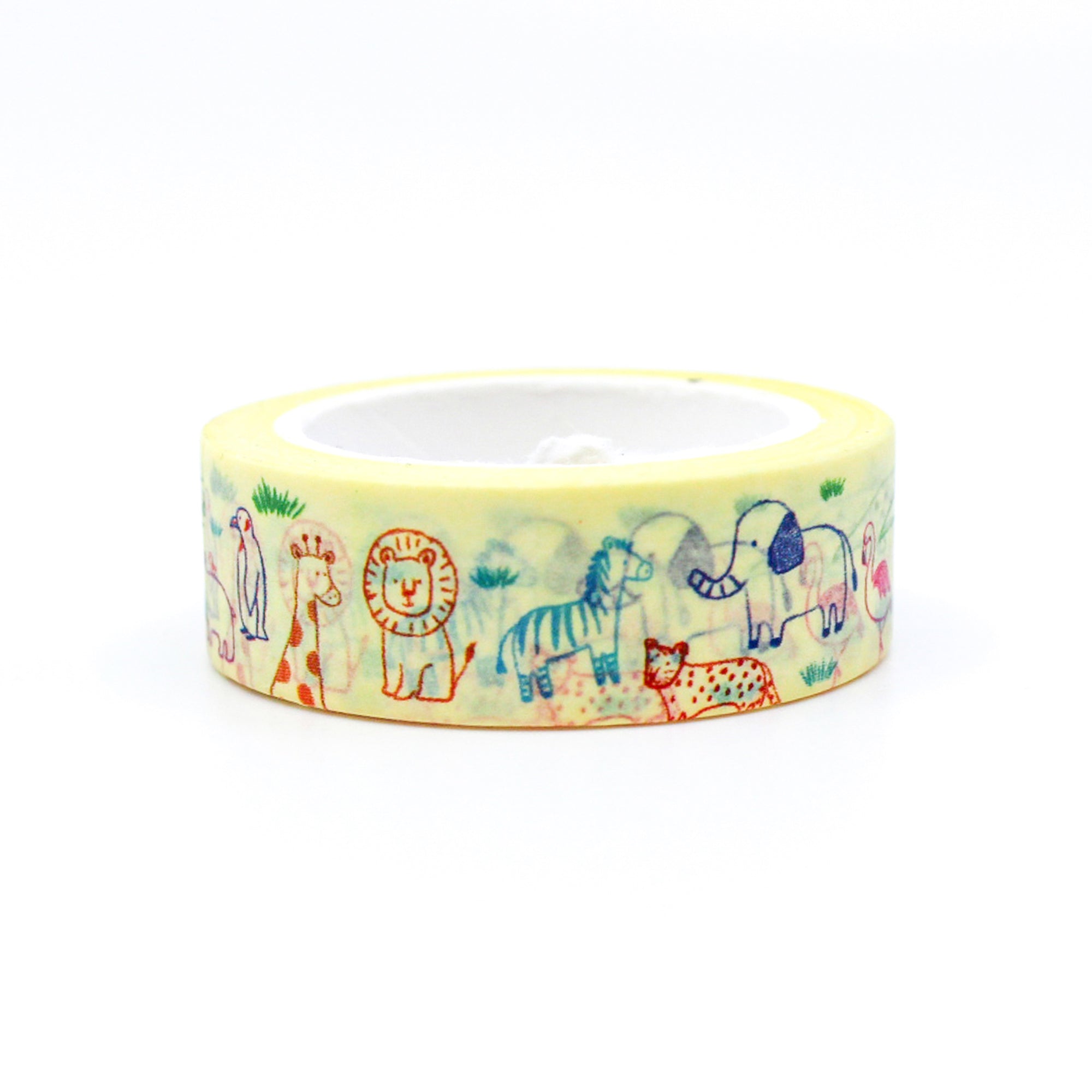 Unleash your creativity with our Zoo Animal Sketches Washi Tape, adorned with charming sketches of zoo animals. Perfect for adding a touch of the wild to your projects. This tape is from Girl of All Work and sold at BBB Supplies Craft Shop.