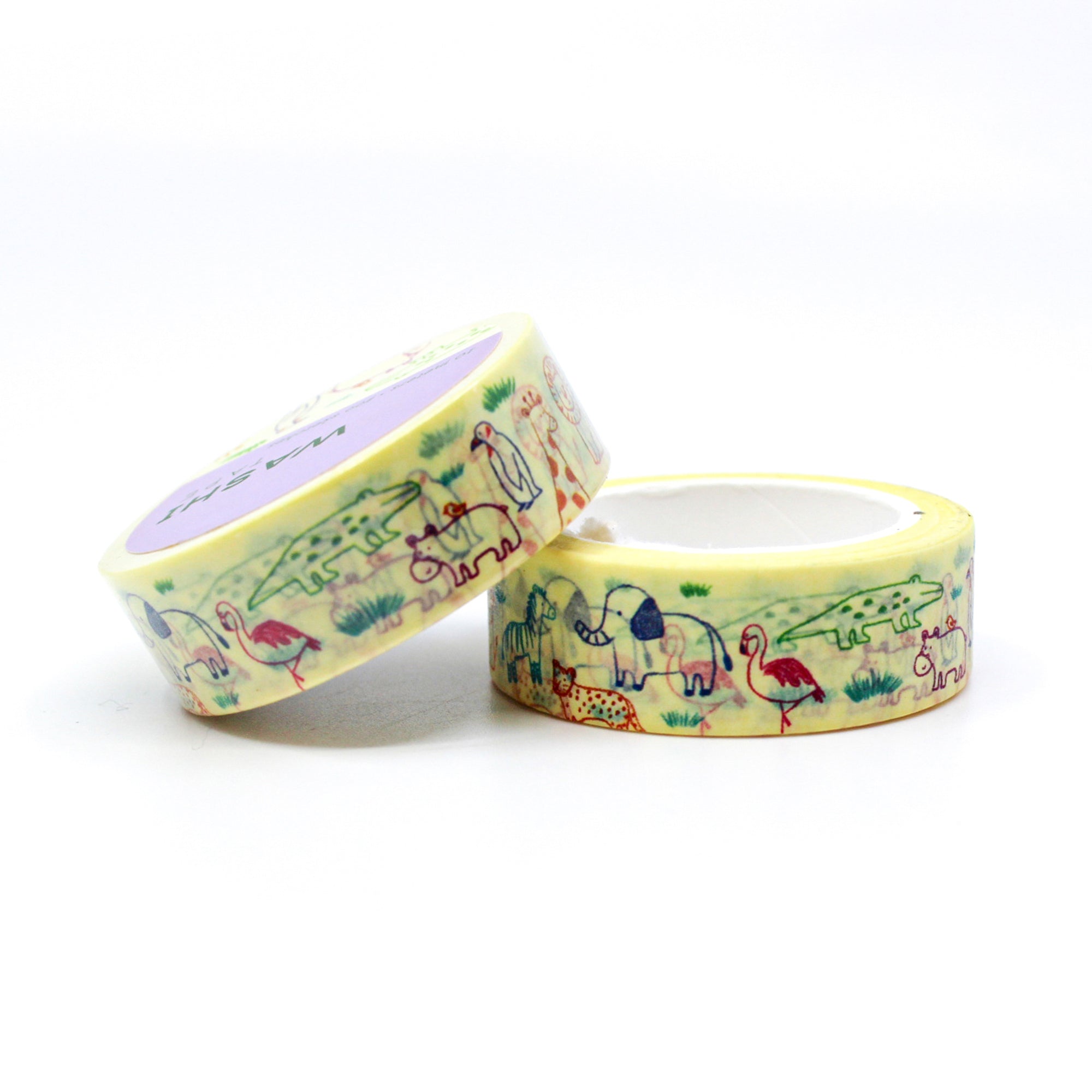 Unleash your creativity with our Zoo Animal Sketches Washi Tape, adorned with charming sketches of zoo animals. Perfect for adding a touch of the wild to your projects. This tape is from Girl of All Work and sold at BBB Supplies Craft Shop.