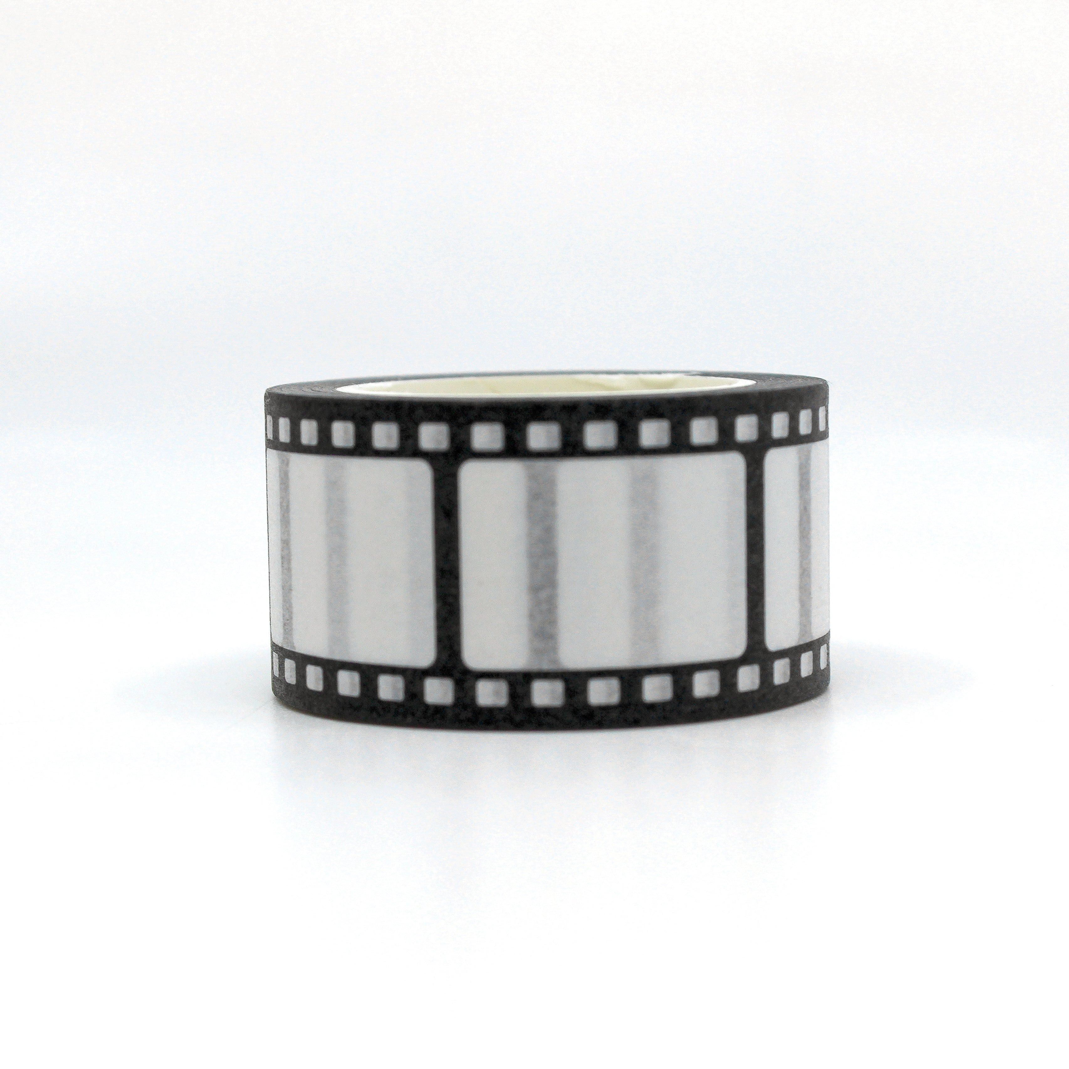 This wide film strip washi tape is perfect for your project. The black and white classic film strip look adds a bigger size to make your craft project easier. This size tape is exclusively sold at BBB Supplies Craft Shop.
