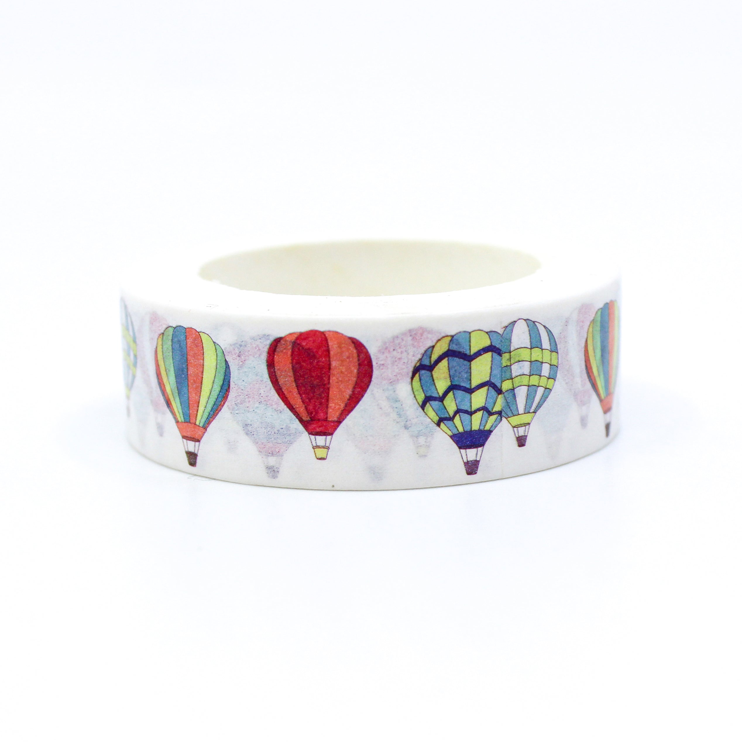 This a cute whimsical colorful air balloons pattern washi tape from BBB Supplies Craft Shop
