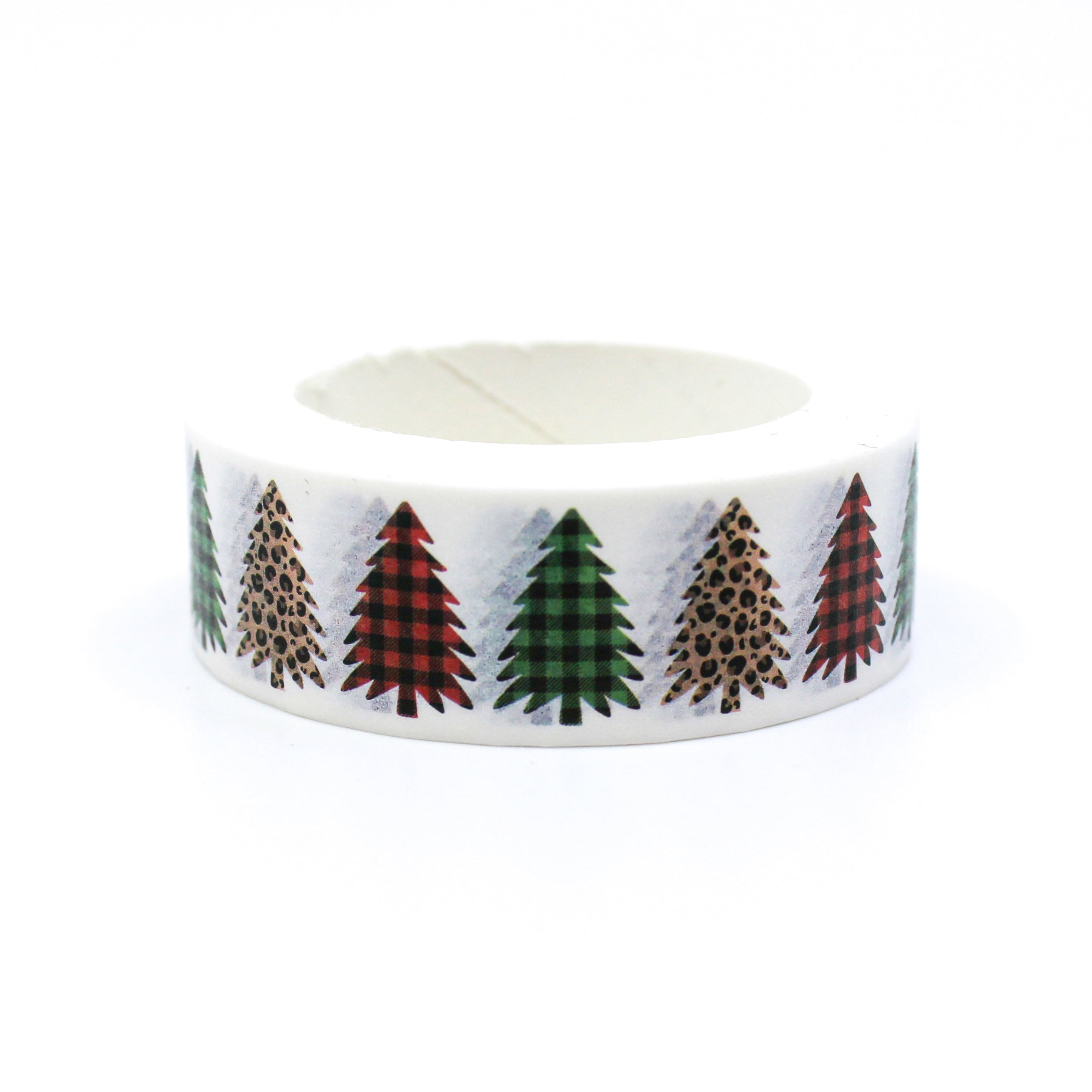 Modern Animal Print and Cute Plaid Christmas Tree Washi Tape from BBB Supplies Craft Shop.
