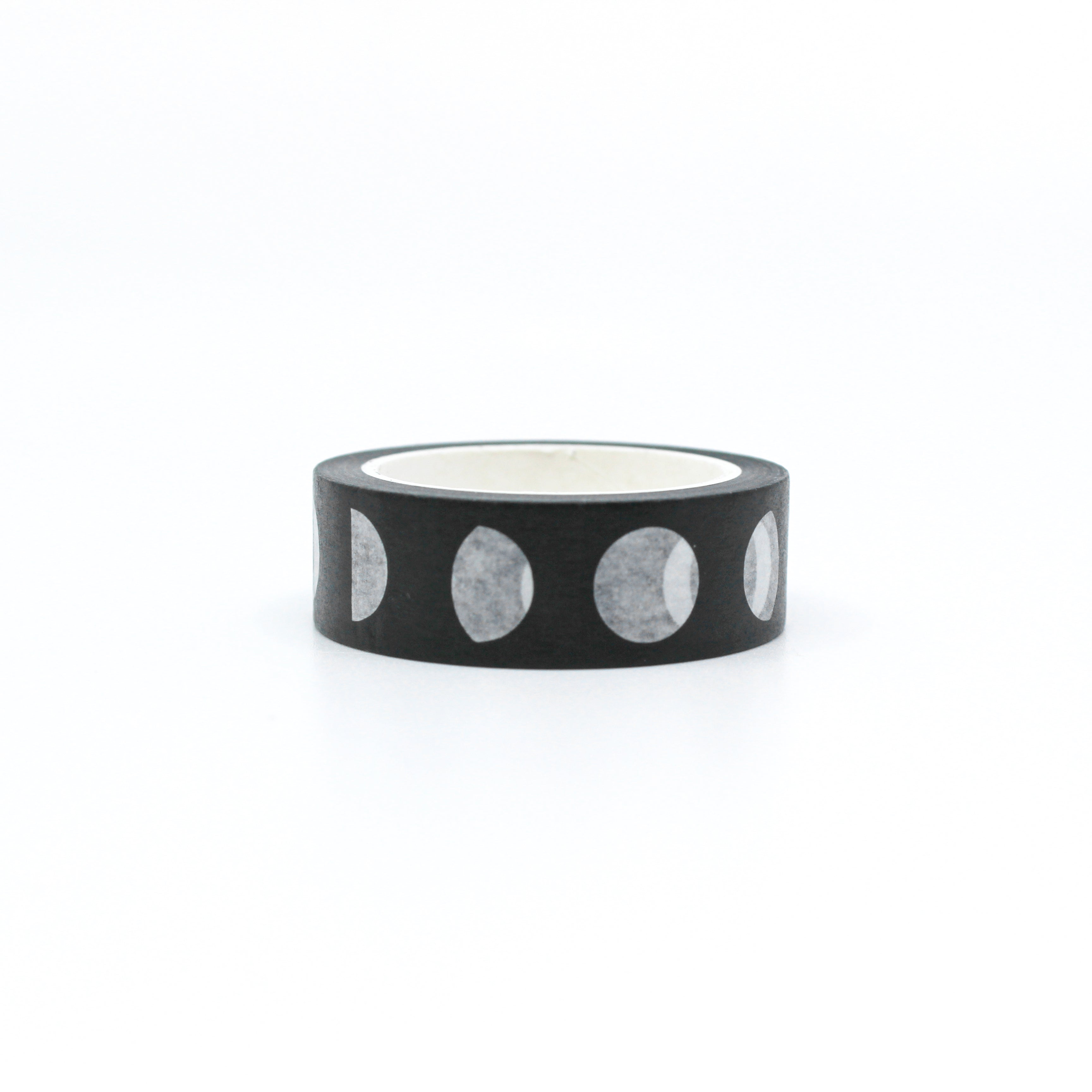 This washi tape features the full moon cycle in a black-and-white pattern. This is the perfect neutral moon cycle tape to add to your washi collection. Channeling all the celestial vibes and creating a modern look for any gift wrap, card, or journaling spread.