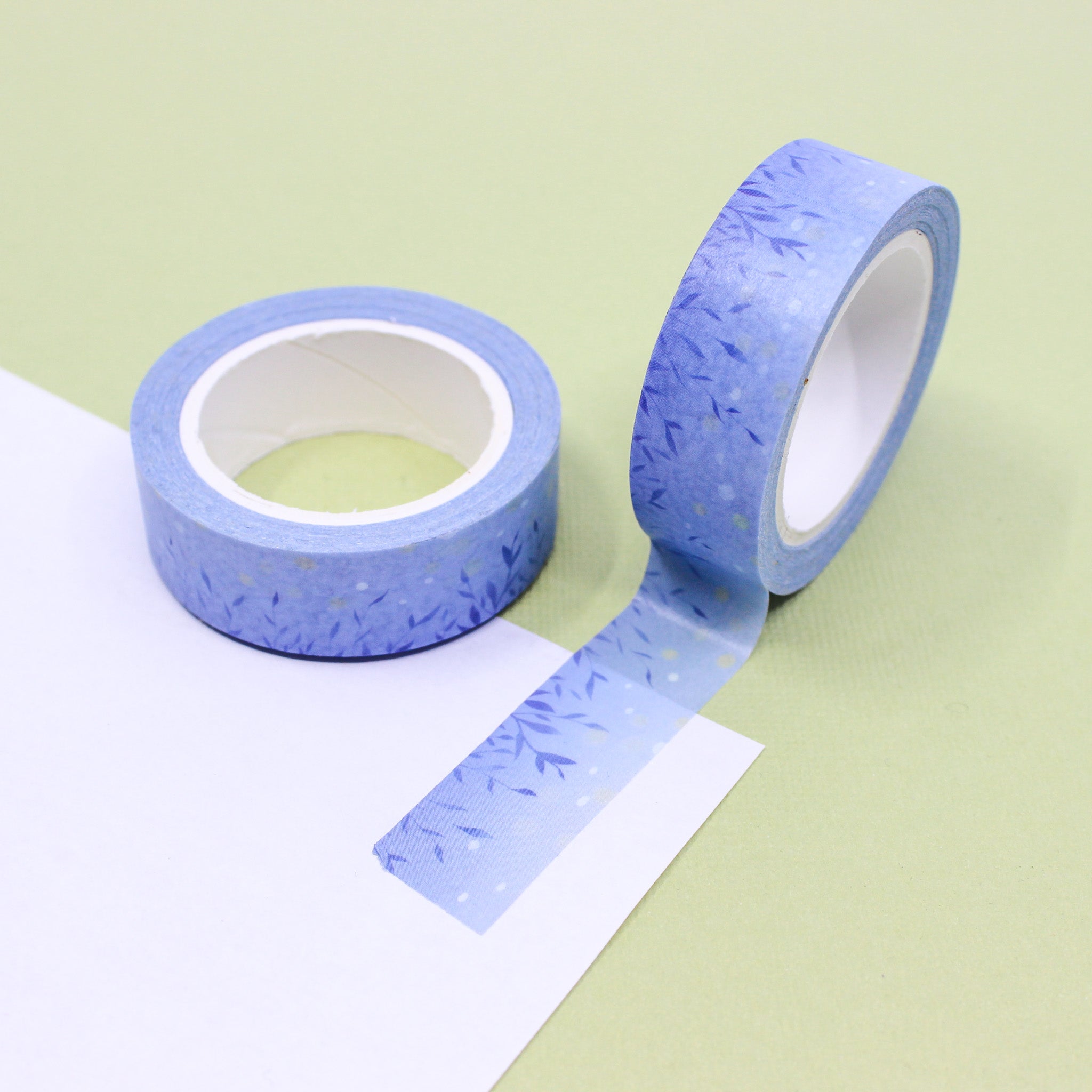 This a blue field pattern washi tape from BBB Supplies Craft Shop