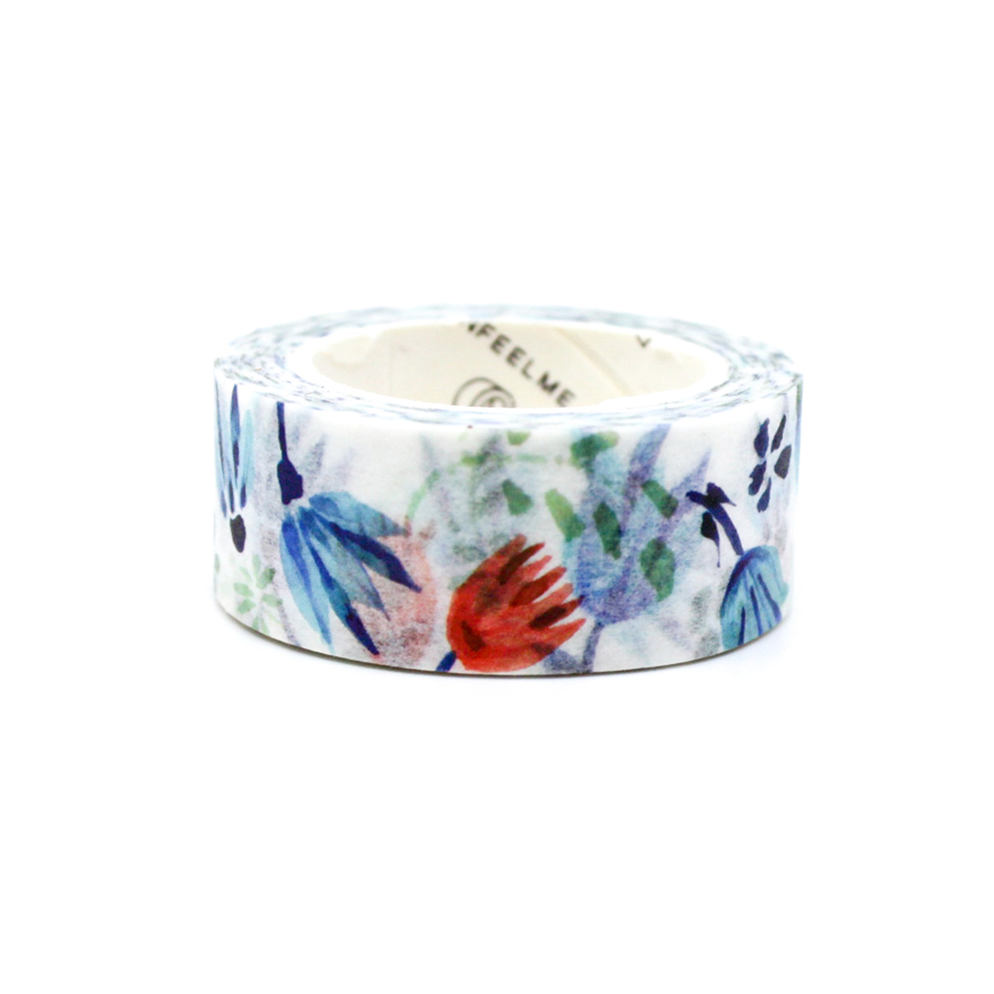 This blue and orange spring floral washi tape is a refreshing color choice of flowers for your bujo or craft project from BBB Supplies Craft Shop