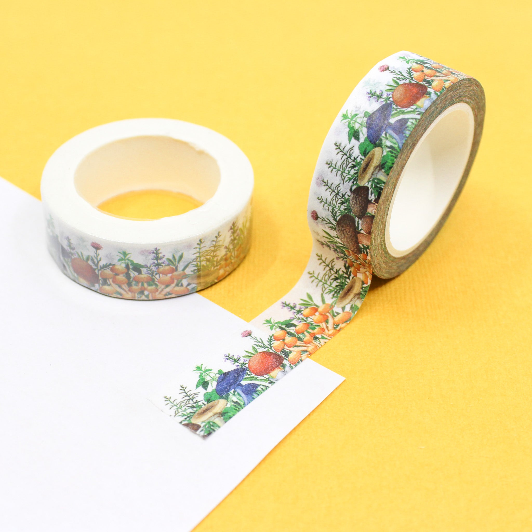 This is a wild forest mushrooms pattern washi tape from BBB Supplies Craft Shop