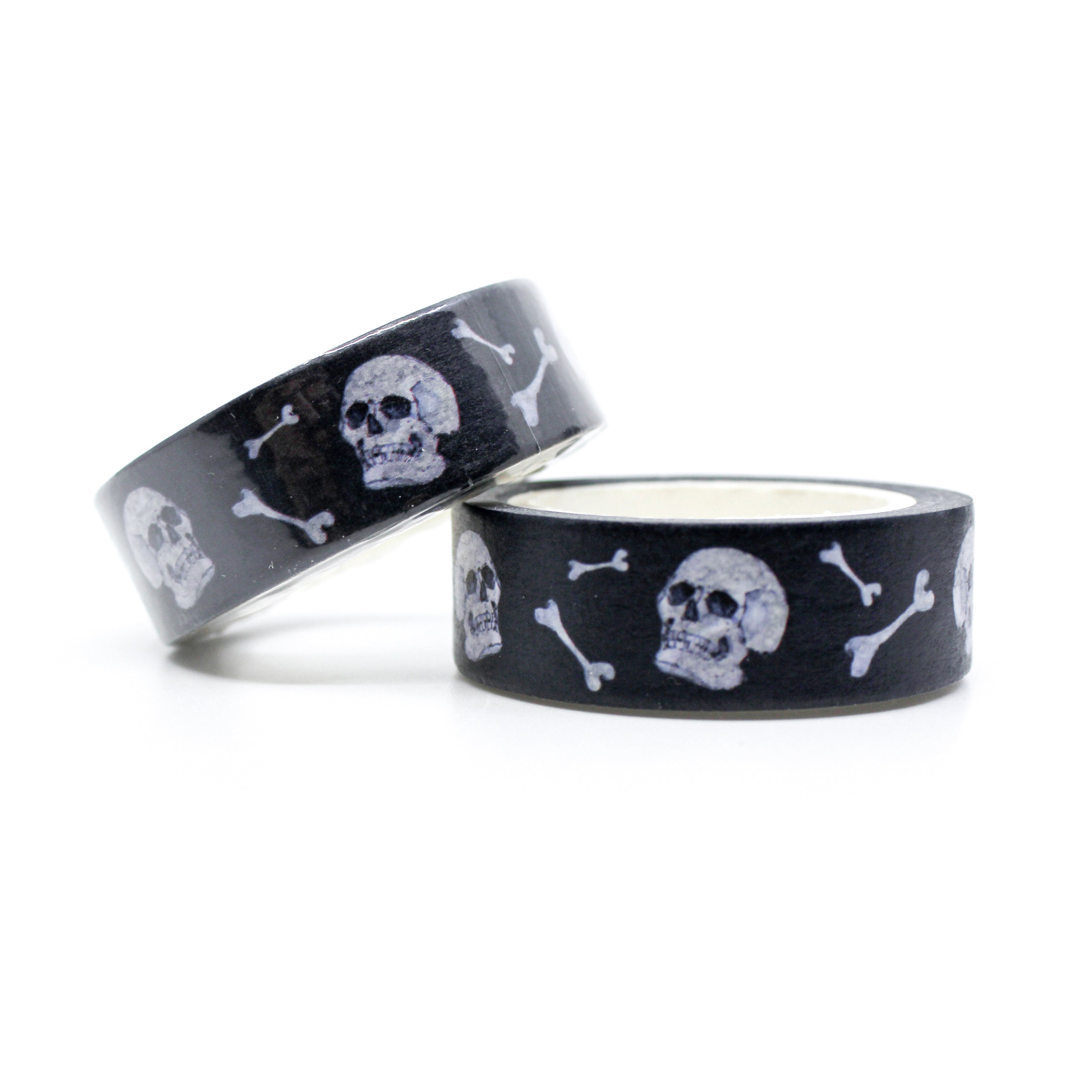 This is a roll of dead human skull and bones washi tape from BBB Supplies Craft Shop