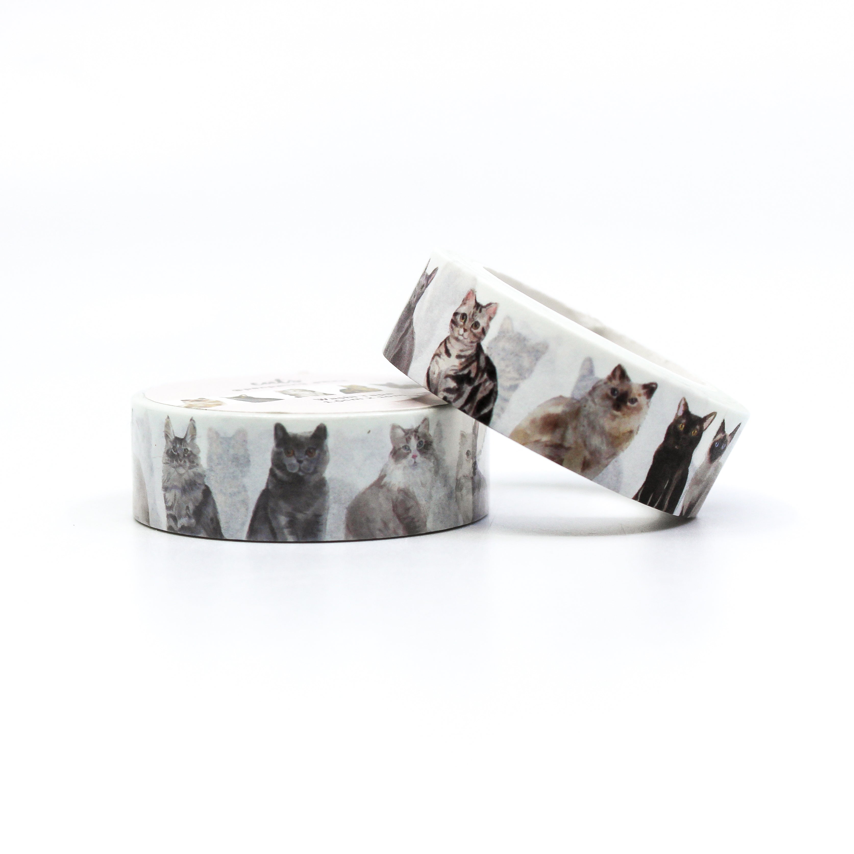 This is a photo of different color of cat themed view of washi tapes from BBB Supplies Craft Shop