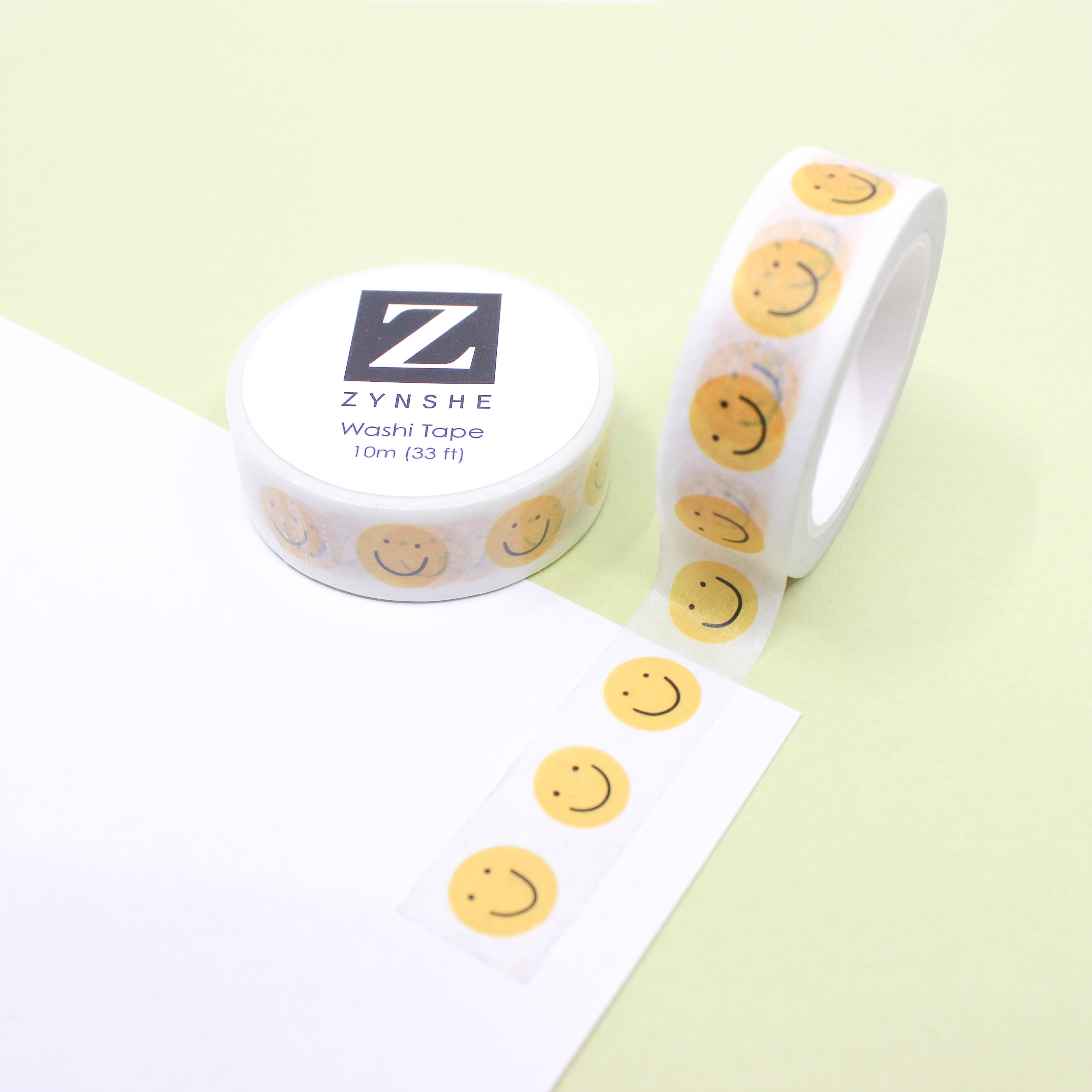This is a classic yellow smiles faces washi tape from BBB Supplies Craft Shop.