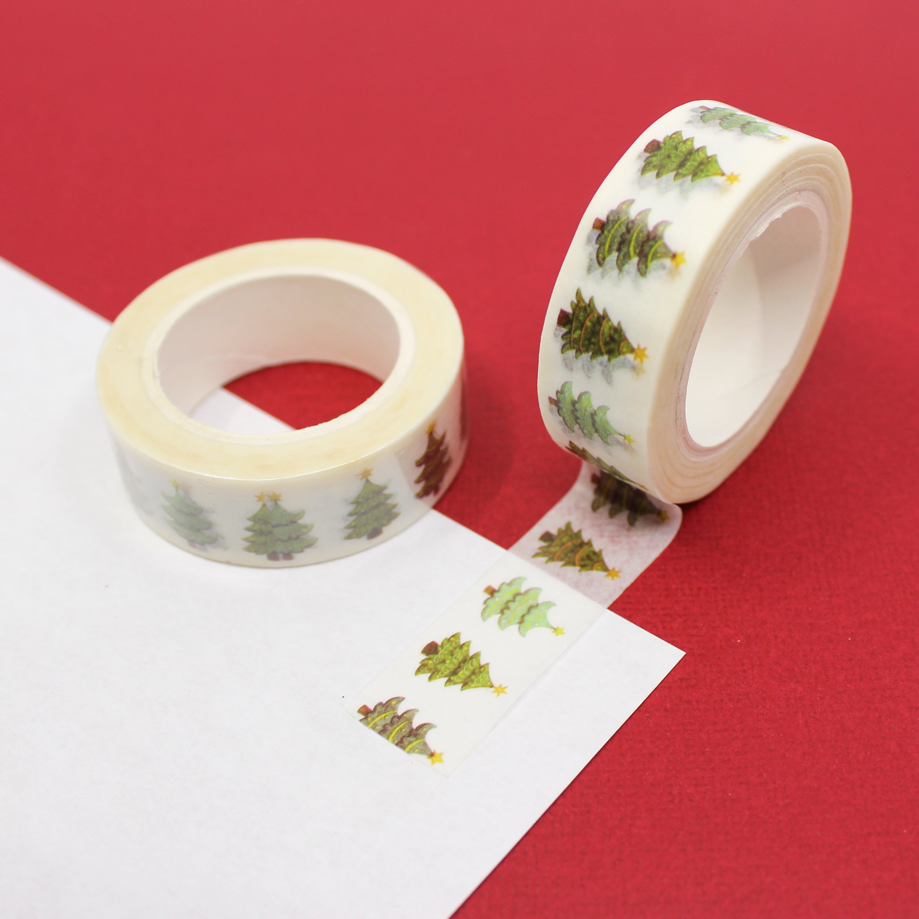 Simple and cute Christmas Tree Washi tape for your holiday projects from BBB Supplies Craft Shop.