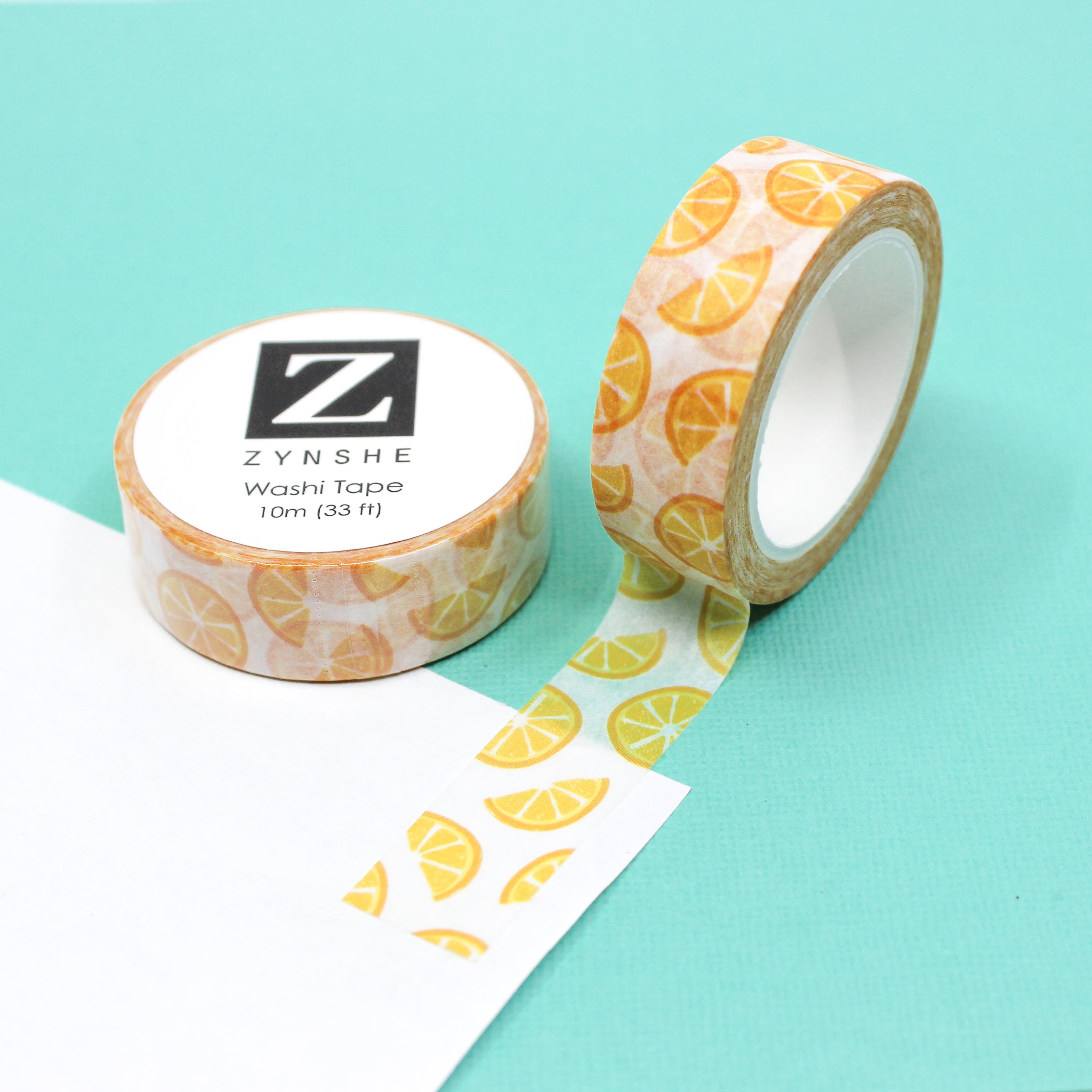 This is a bright and vibrant pattern of sliced Oranges Washi Tape from BBB Supplies Craft Shop.