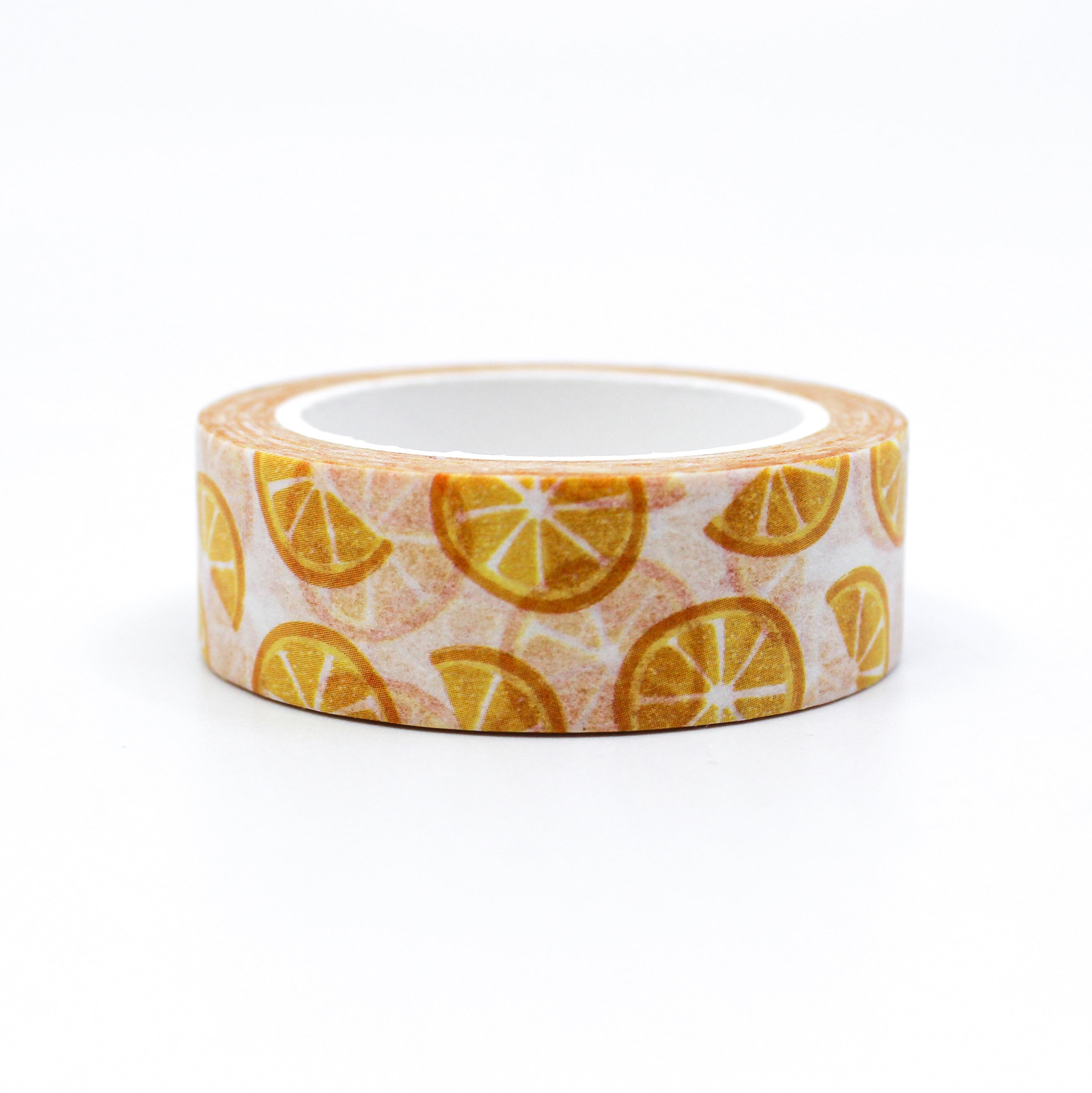 This is a bright and vibrant pattern of sliced oranges fruit washi tape for Journaling from BBB Supplies Craft Shop.