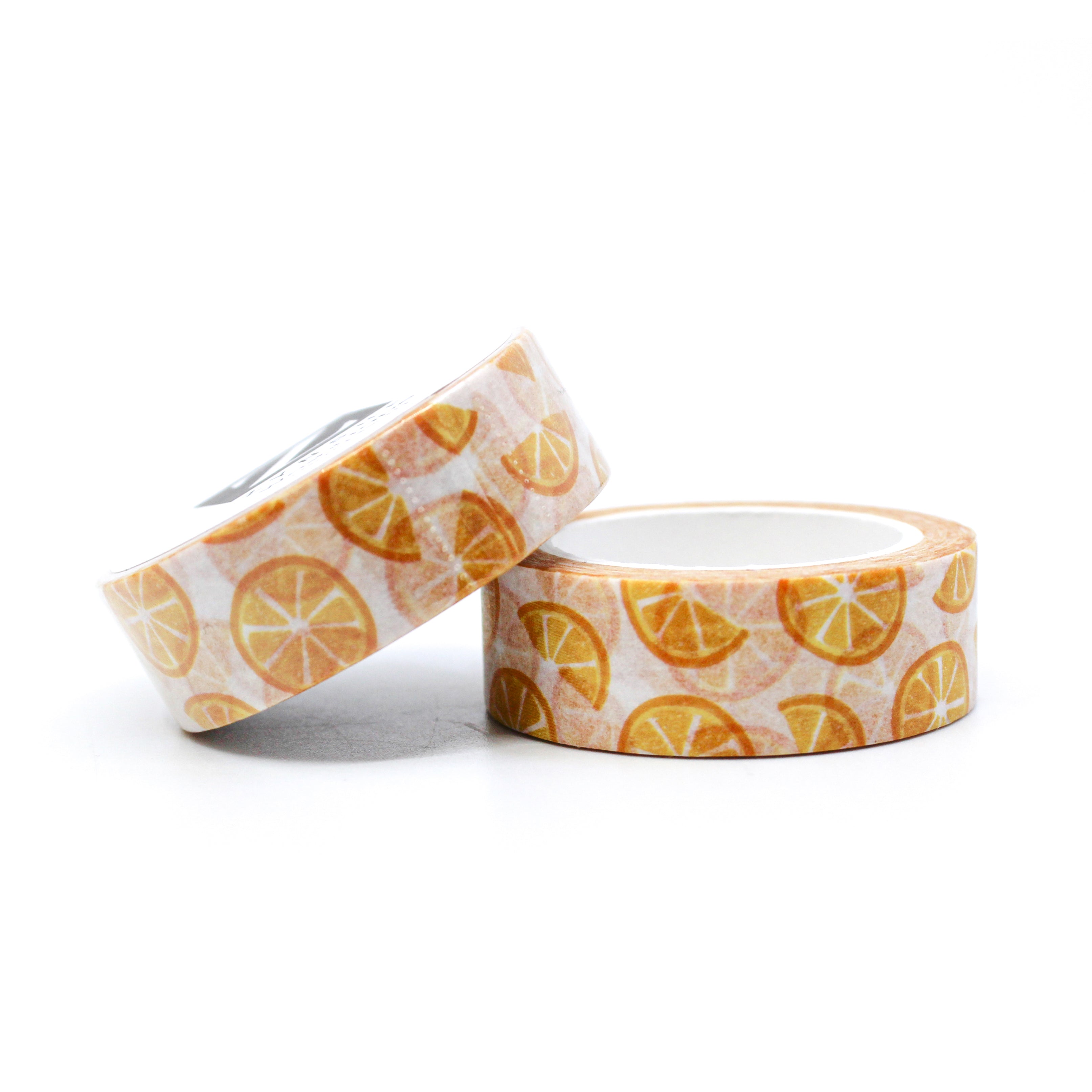 This is a bright and vibrant pattern of sliced oranges fruit washi tape from BBB Supplies Craft Shop.