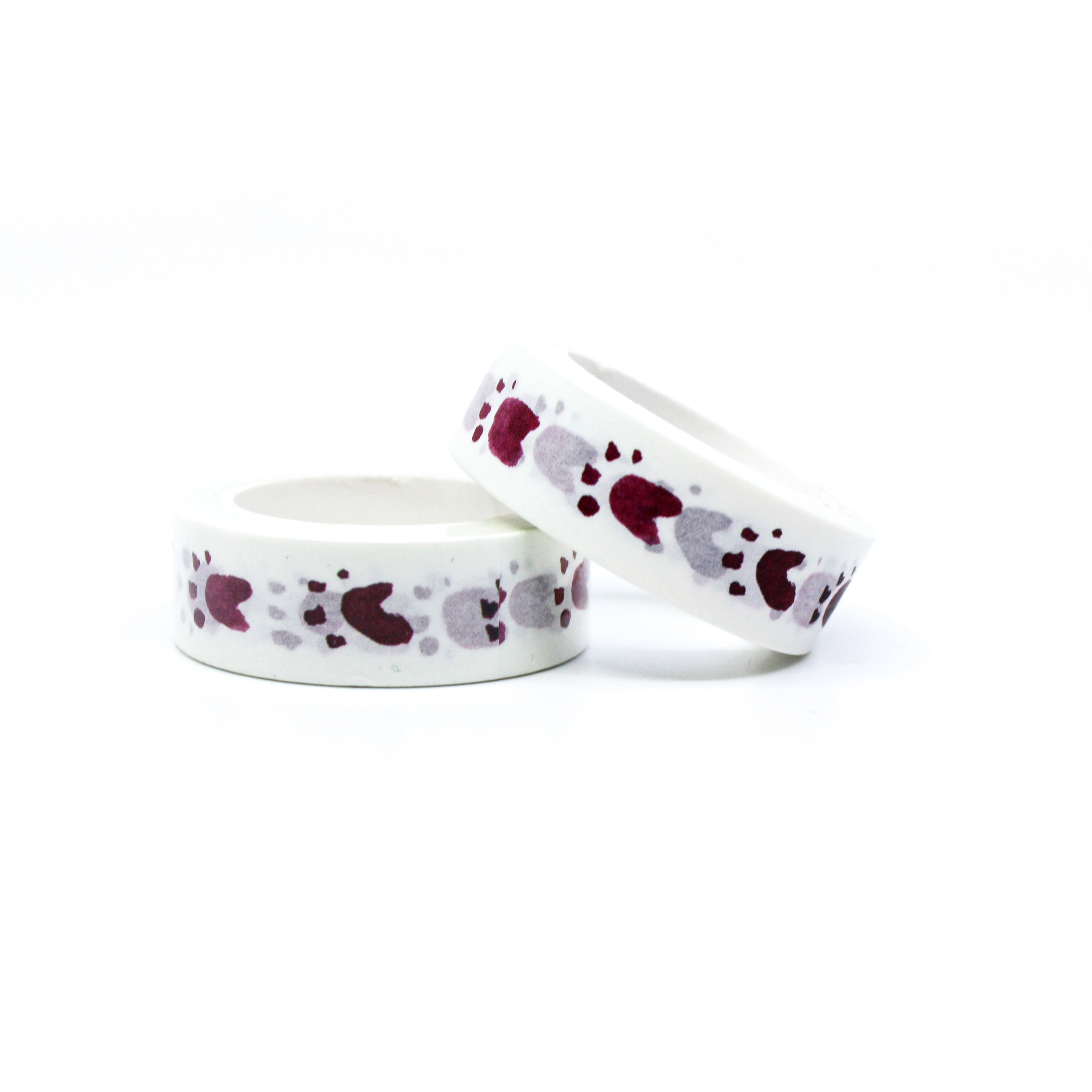 This is a roll of paw prints of bear or dog washi tapes for all animal lovers from BBB Supplies Craft Shop
