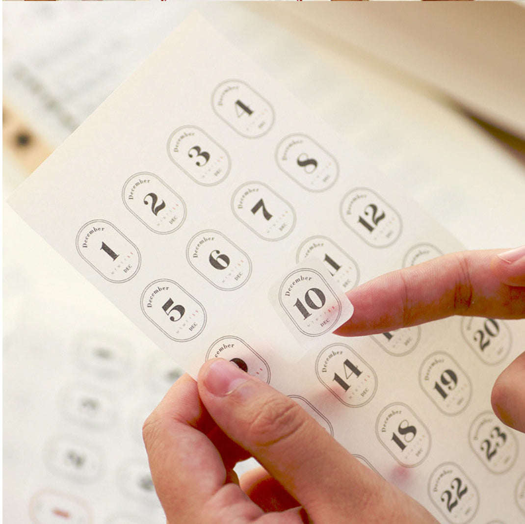 These pre-made monthly and daily dates is perfect for your monthly BUJO spread or planner. These stickers are sold at BBB Supplies Craft Shop.