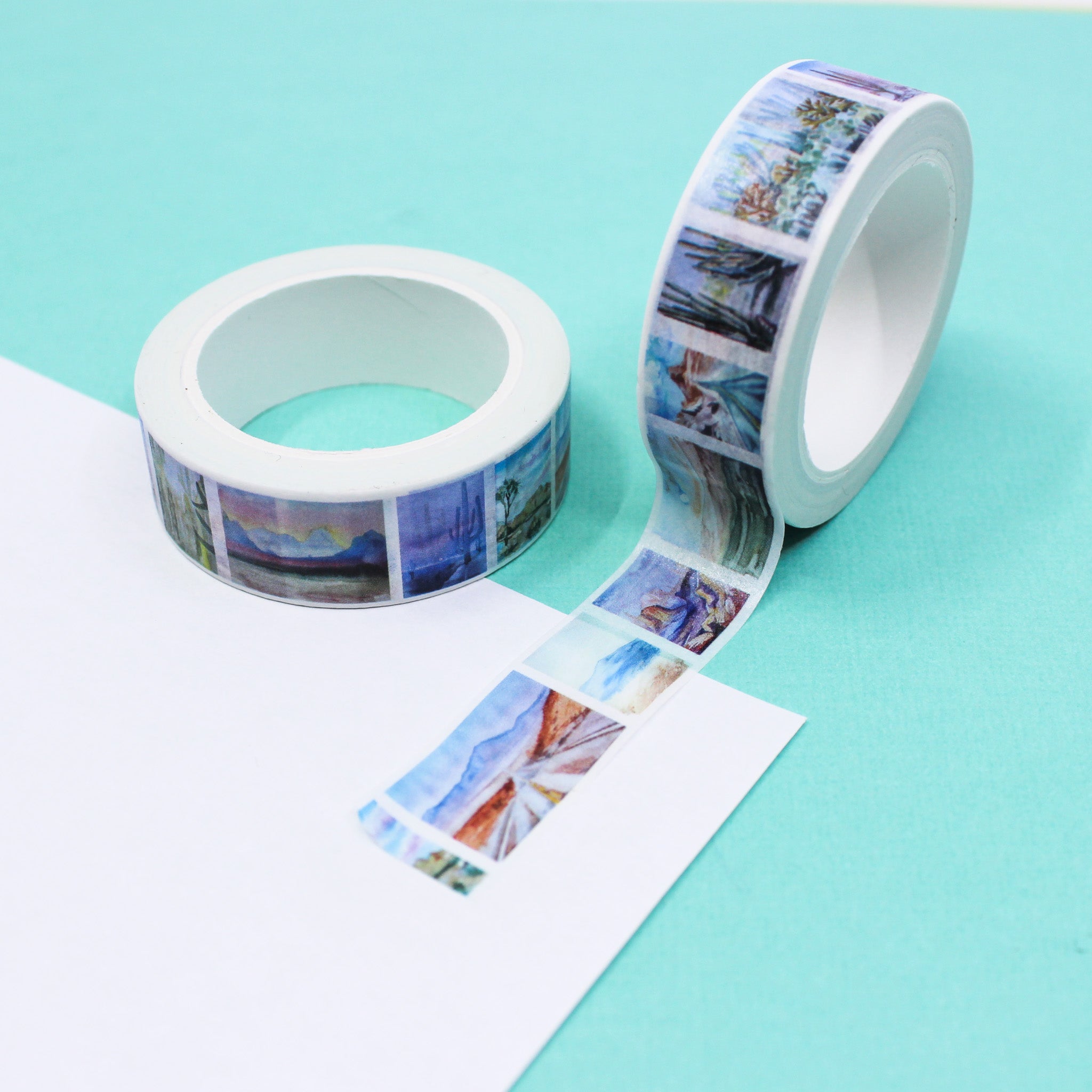 This is a desert scenes pattern washi tape from BBB Supplies Craft Shop