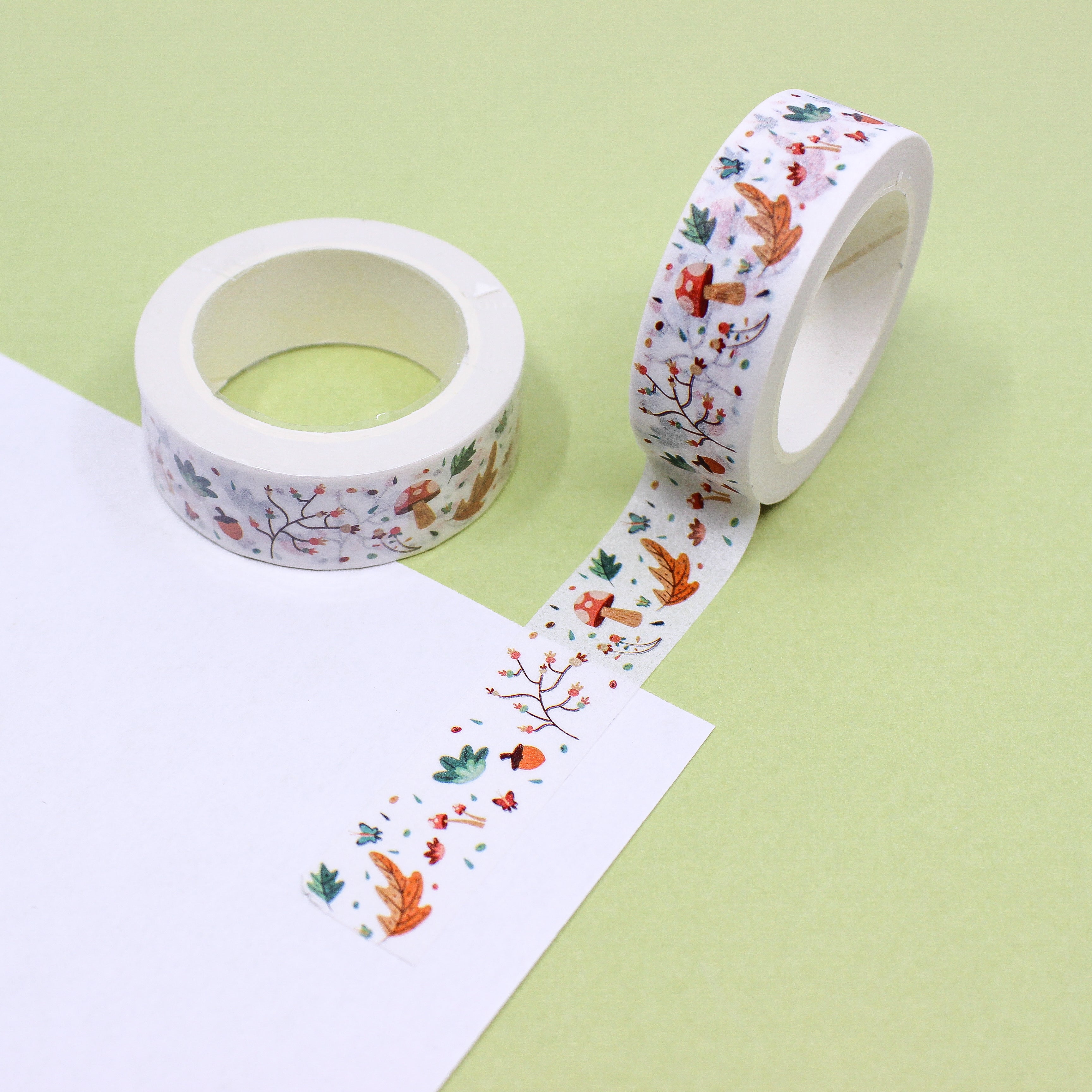 WHIMSICAL AUTUMN FALL THEME MUSHROOM WASHI TAPE  | PLANNER AND JOURNALING SUPPLIES | BBB SUPPLIES 5