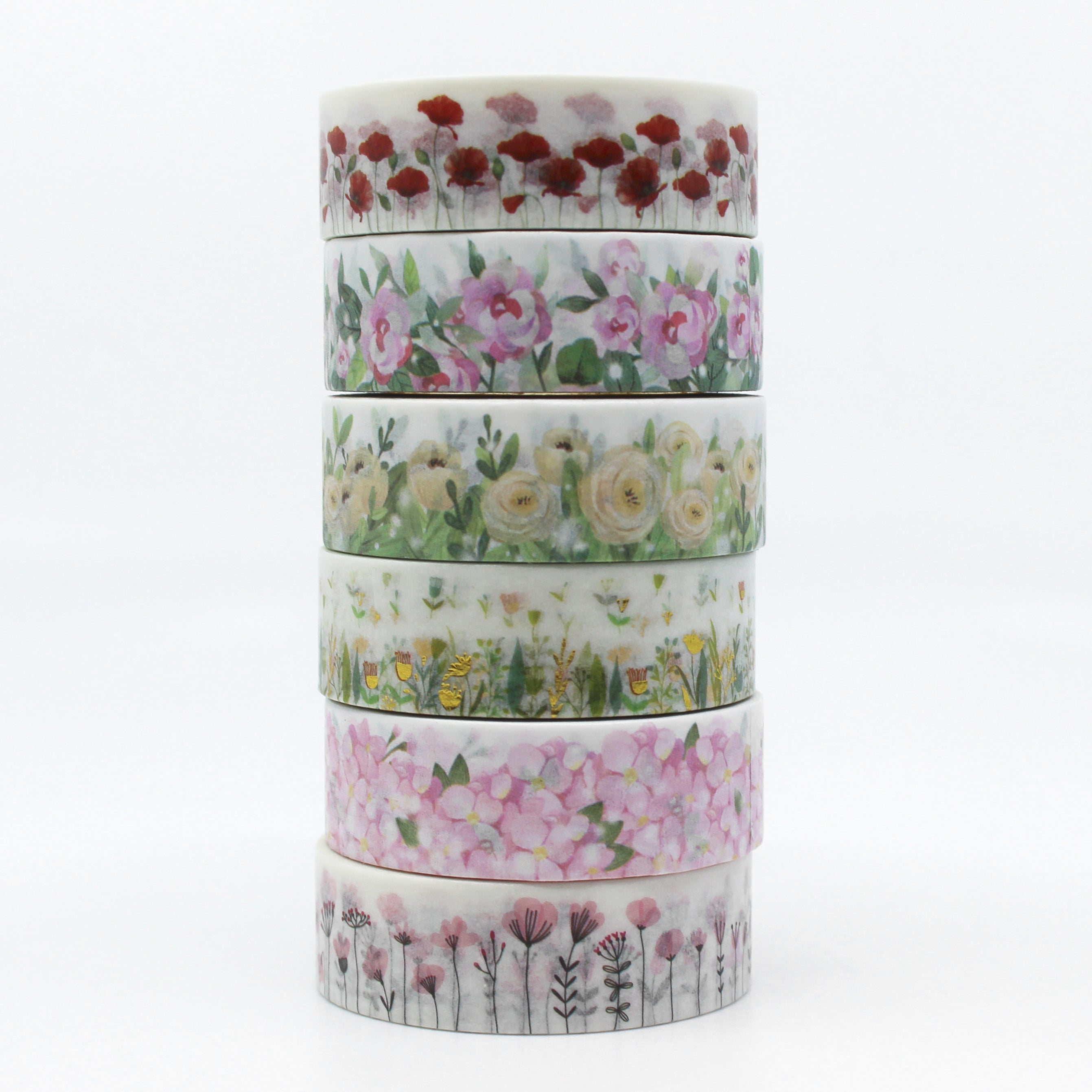 This is a cute pretty floral collections pattern washi tape for Journal Supplies, Scrapbooking washi tapes from BBB Supplies Craft Shop