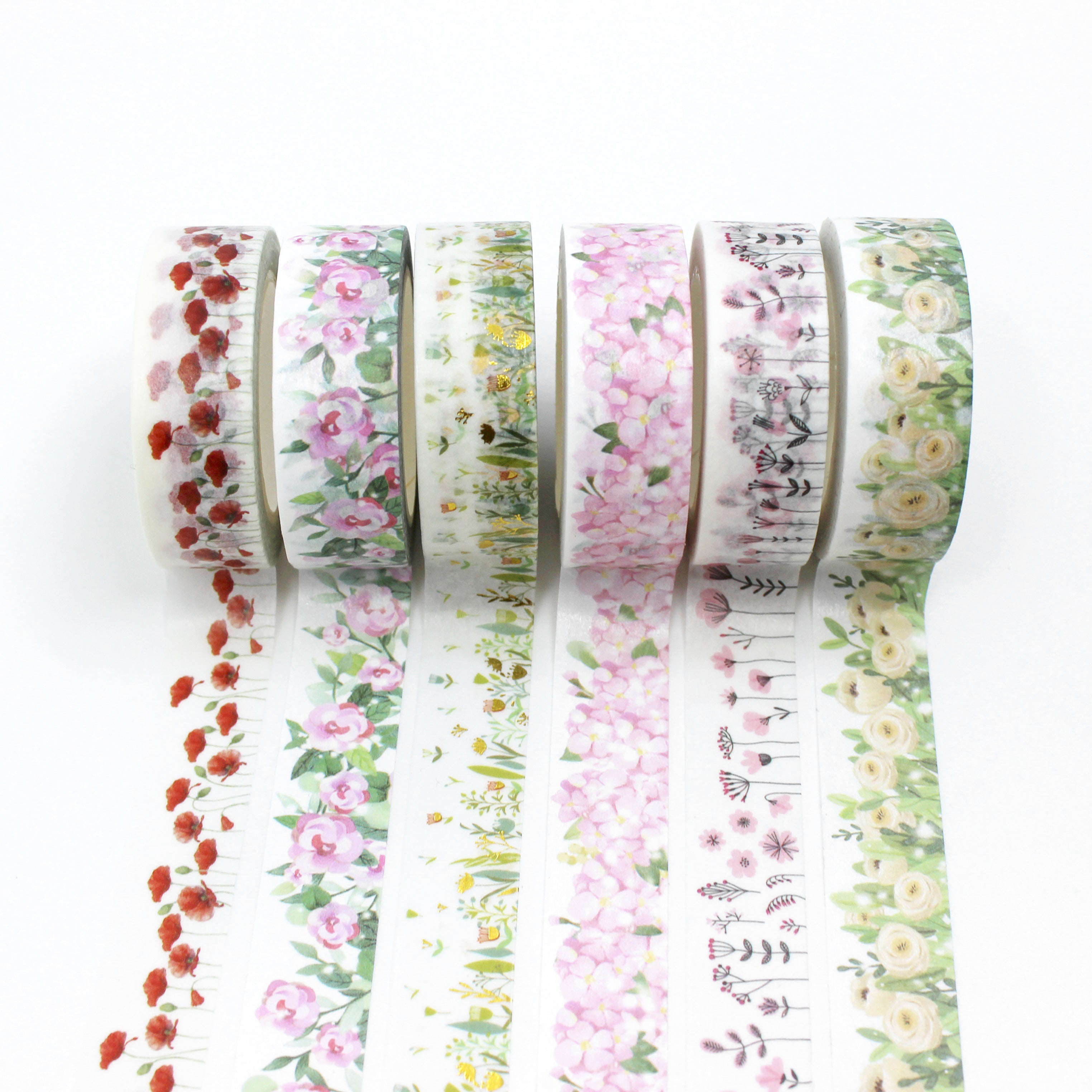 This is a cute pretty floral collections pattern washi tape for Journal Supplies, Scrapbooking washi tapes from BBB Supplies Craft Shop