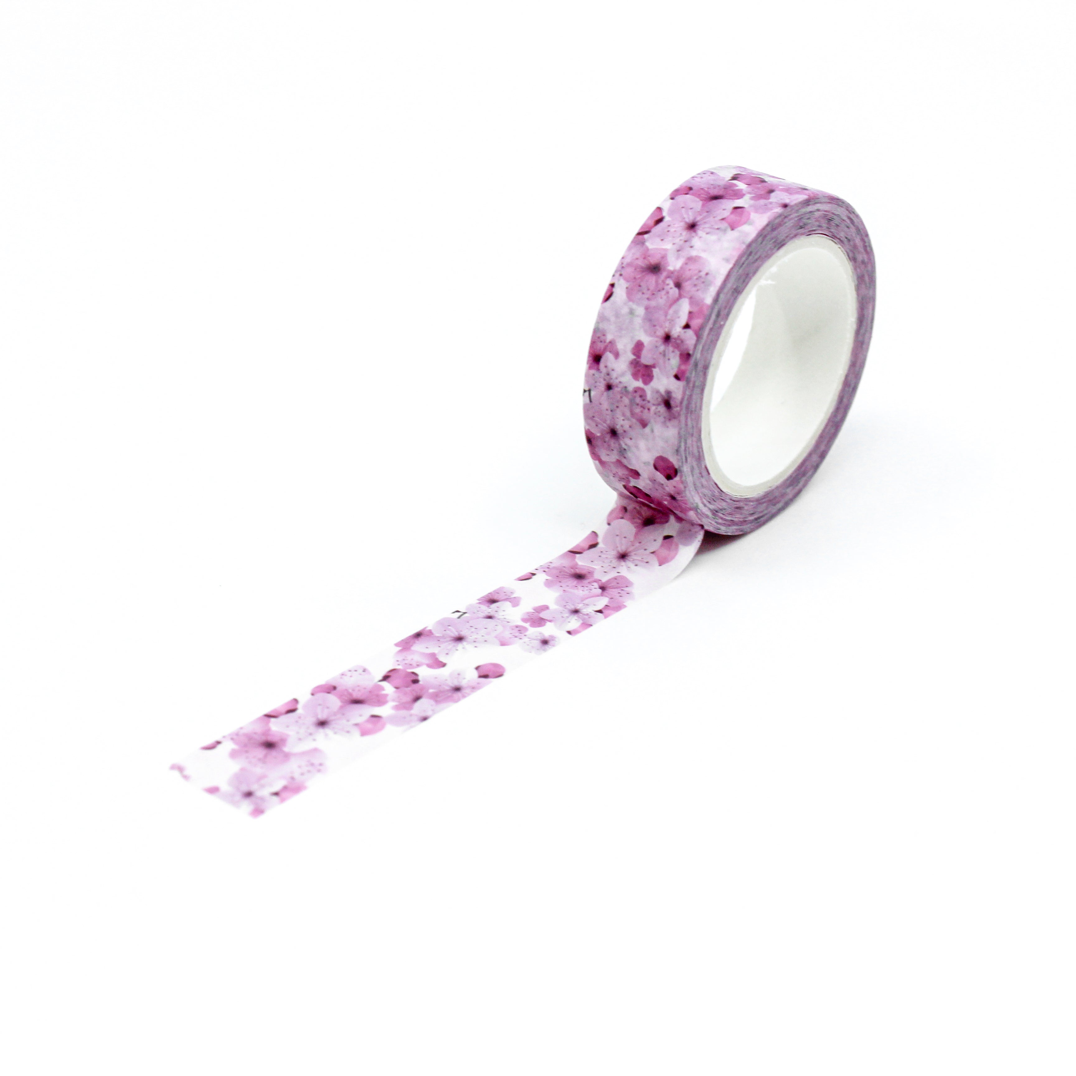 This a full pattern repeat view of cherry blossom floral collections pattern washi tape from BBB Supplies Craft Shop