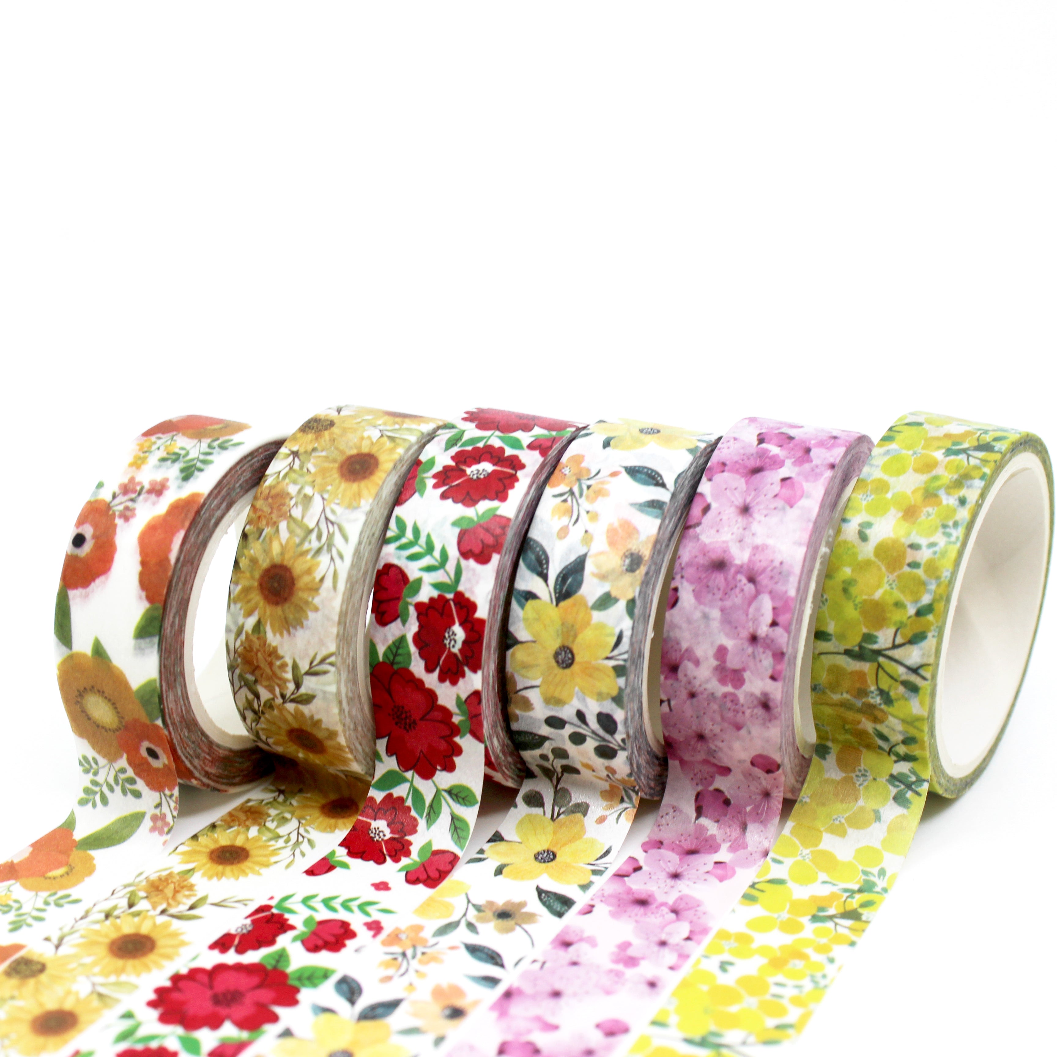 These are variety of pretty floral collections washi tape for Journal Supplies, Scrapbooking washi tapes from BBB Supplies Craft Shop