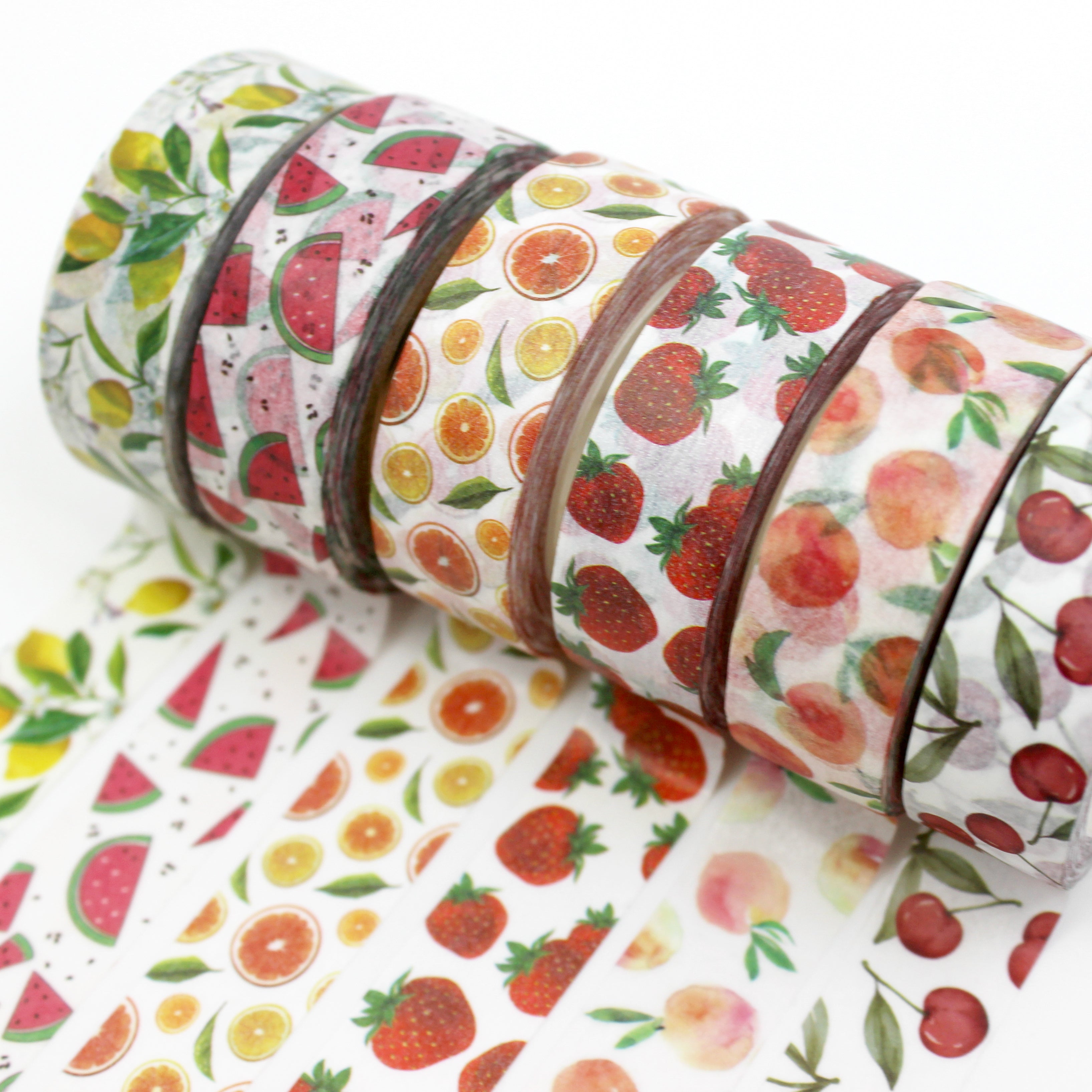 These are tropical fruit collections washi tape for Journal Supplies, Scrapbooking washi tapes from BBB Supplies Craft Shop