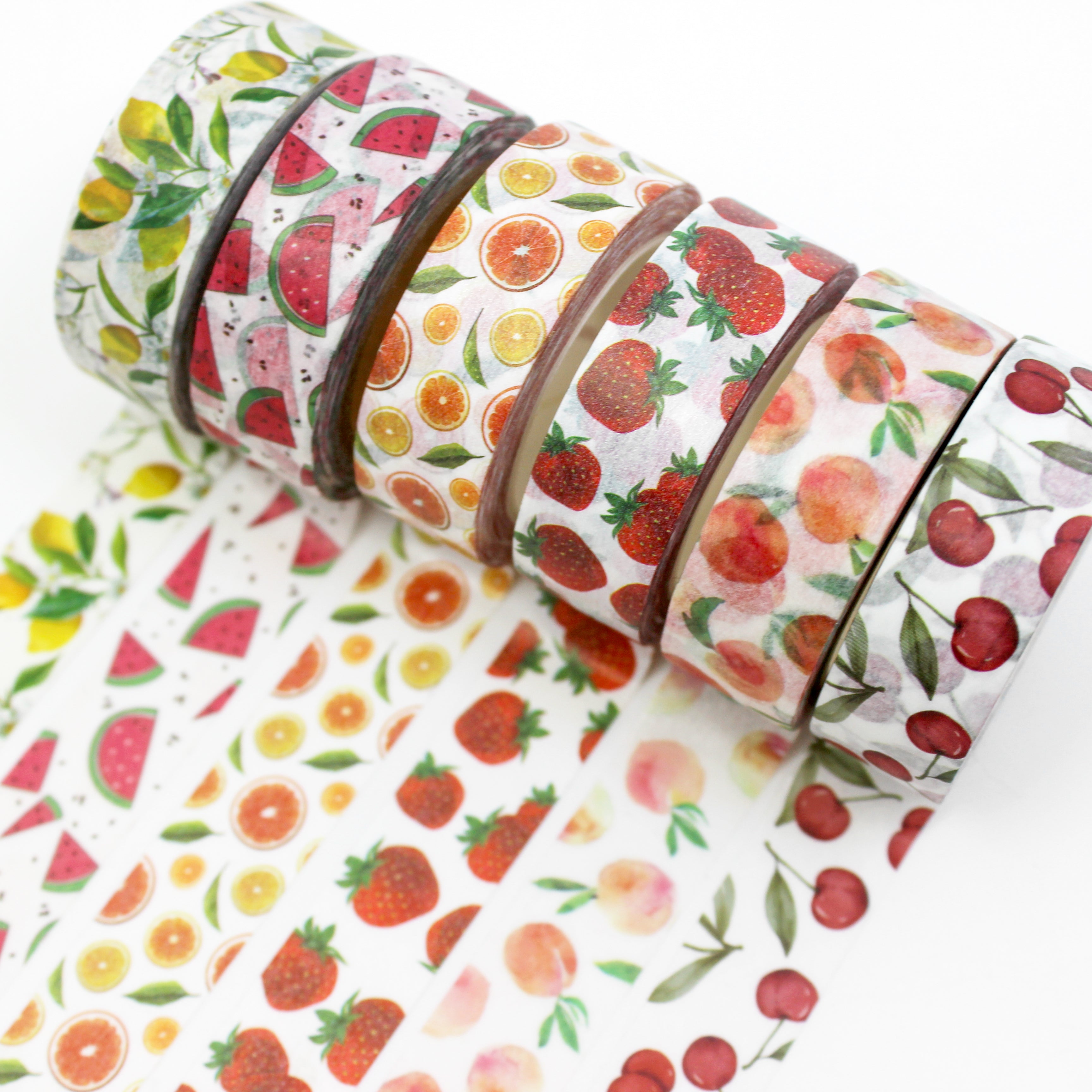 These are tropical fruit collections washi tape for Journal Supplies, Scrapbooking washi tapes from BBB Supplies Craft Shop