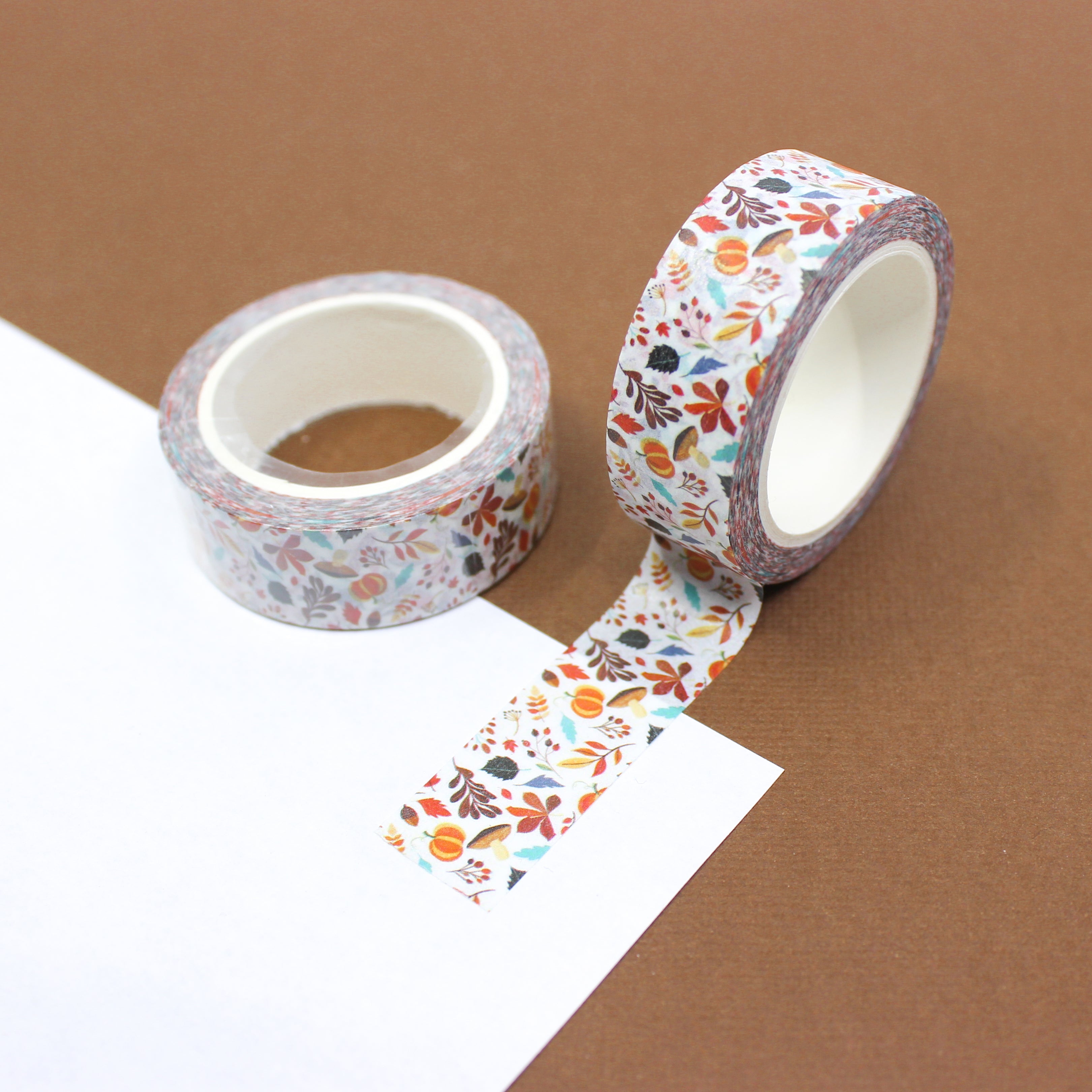Colorful and cute Thanksgiving Fall Pumpkins and leaves washi tape from BBB Supplies Craft Shop.