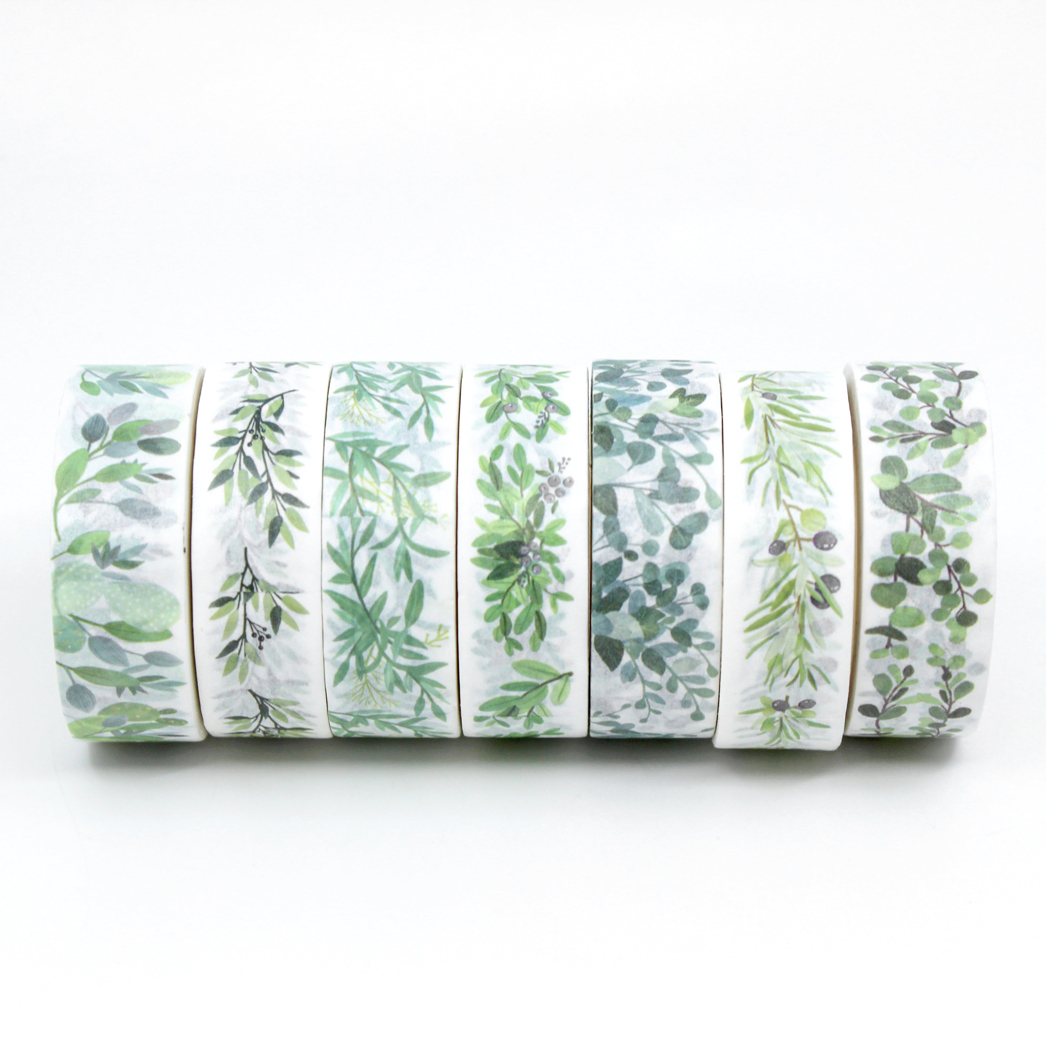 These are variety of greenery plants and branch collections washi tape for Journal Supplies, Scrapbooking washi tapes from BBB Supplies Craft Shop