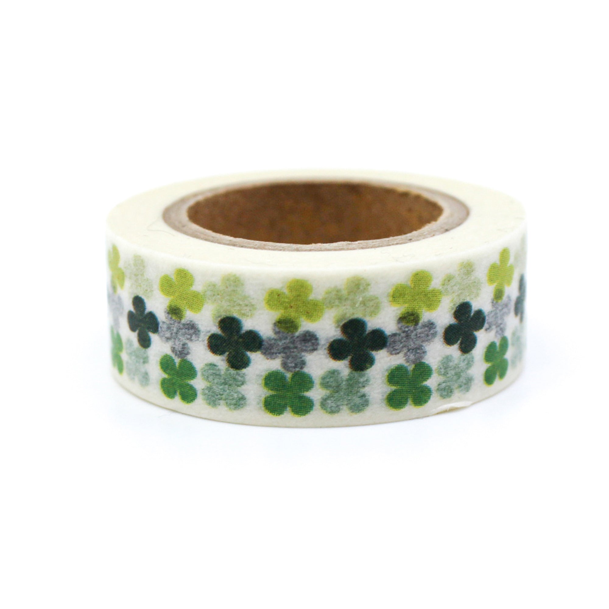 This fun green clover tape is a refreshing, lively pattern that is perfect for your BUJO and craft projects. Spring is in the air with this green clover tape, perfect for your St. Patrick's Day projects and spreads. This tape is sold at BBB Supplies Craft Shop.