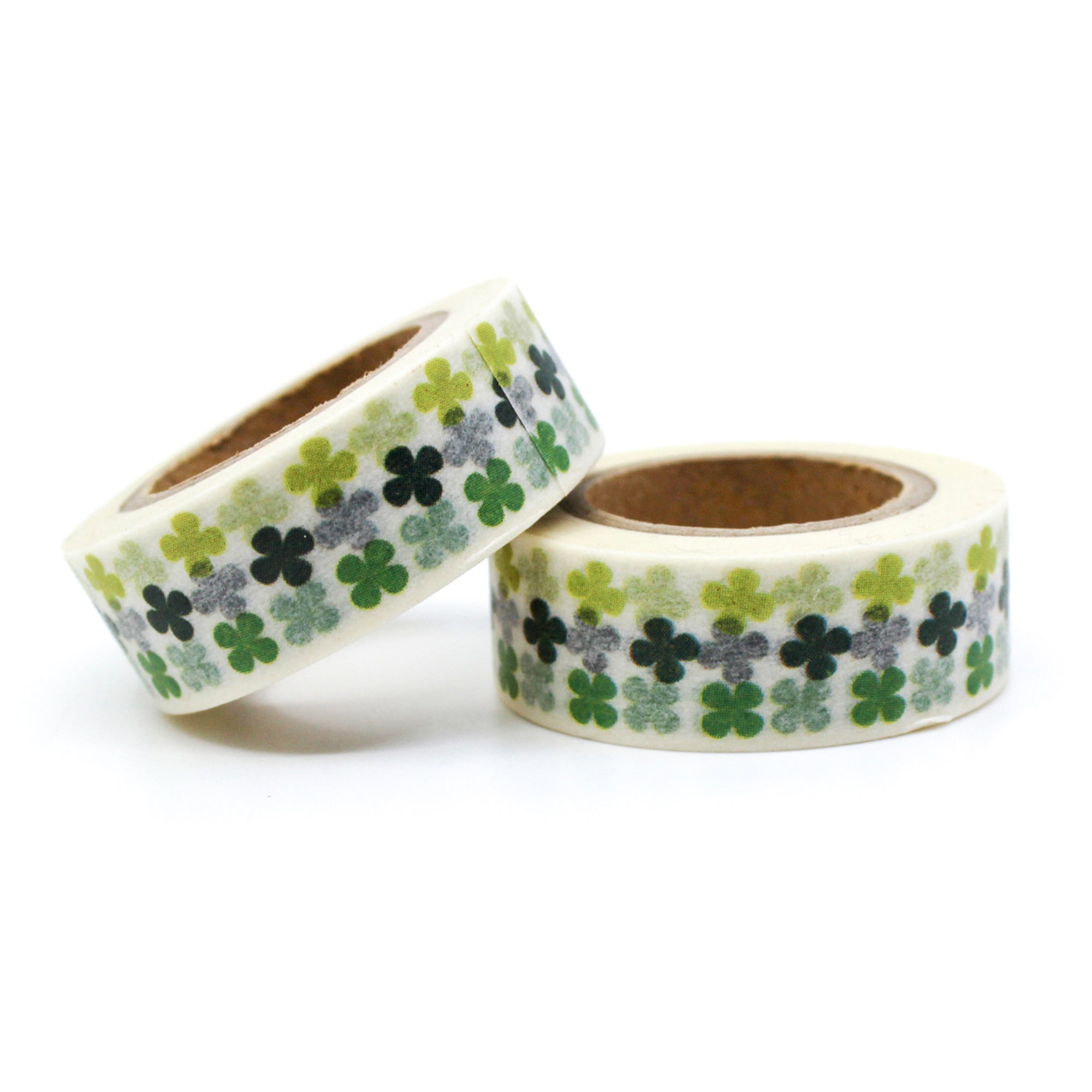 This fun green clover tape is a refreshing, lively pattern that is perfect for your BUJO and craft projects. Spring is in the air with this green clover tape, perfect for your St. Patrick's Day projects and spreads. This tape is sold at BBB Supplies Craft Shop.