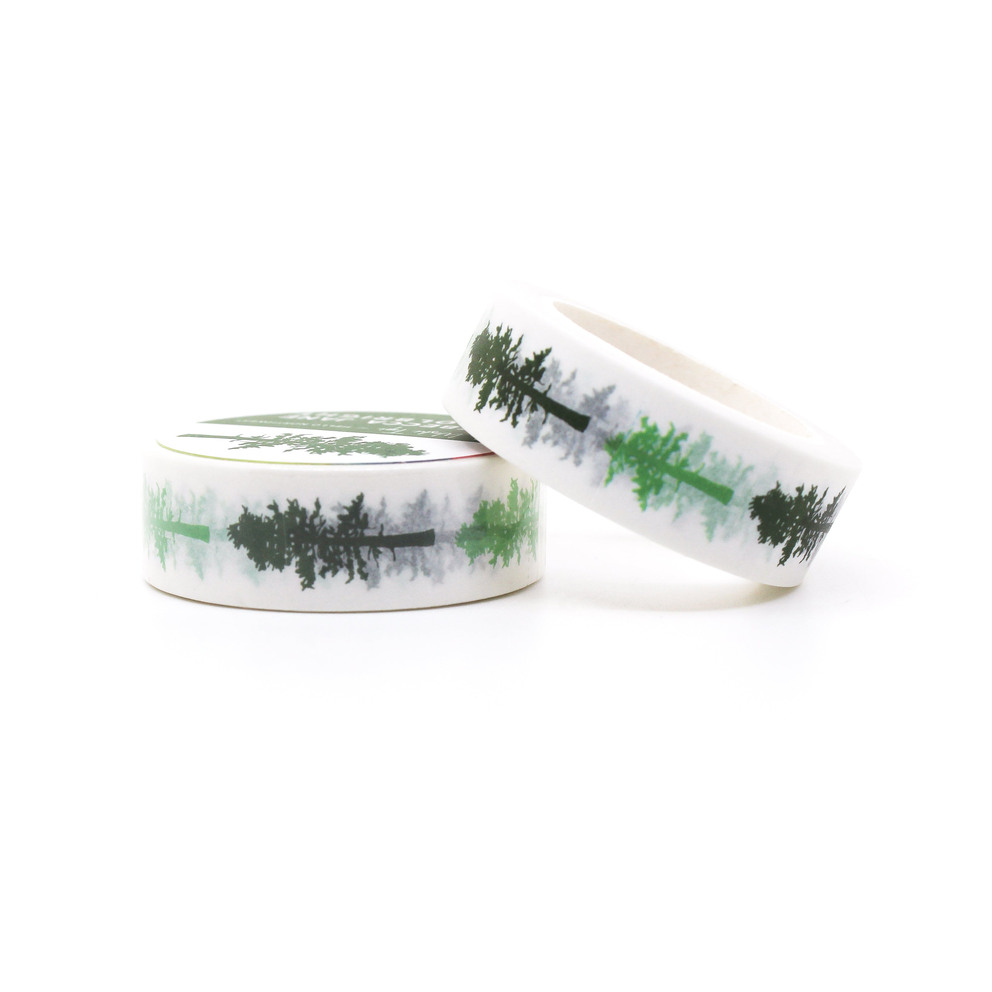 This is a roll of northwest pine trees washi tapes from BBB Supplies Craft Shop