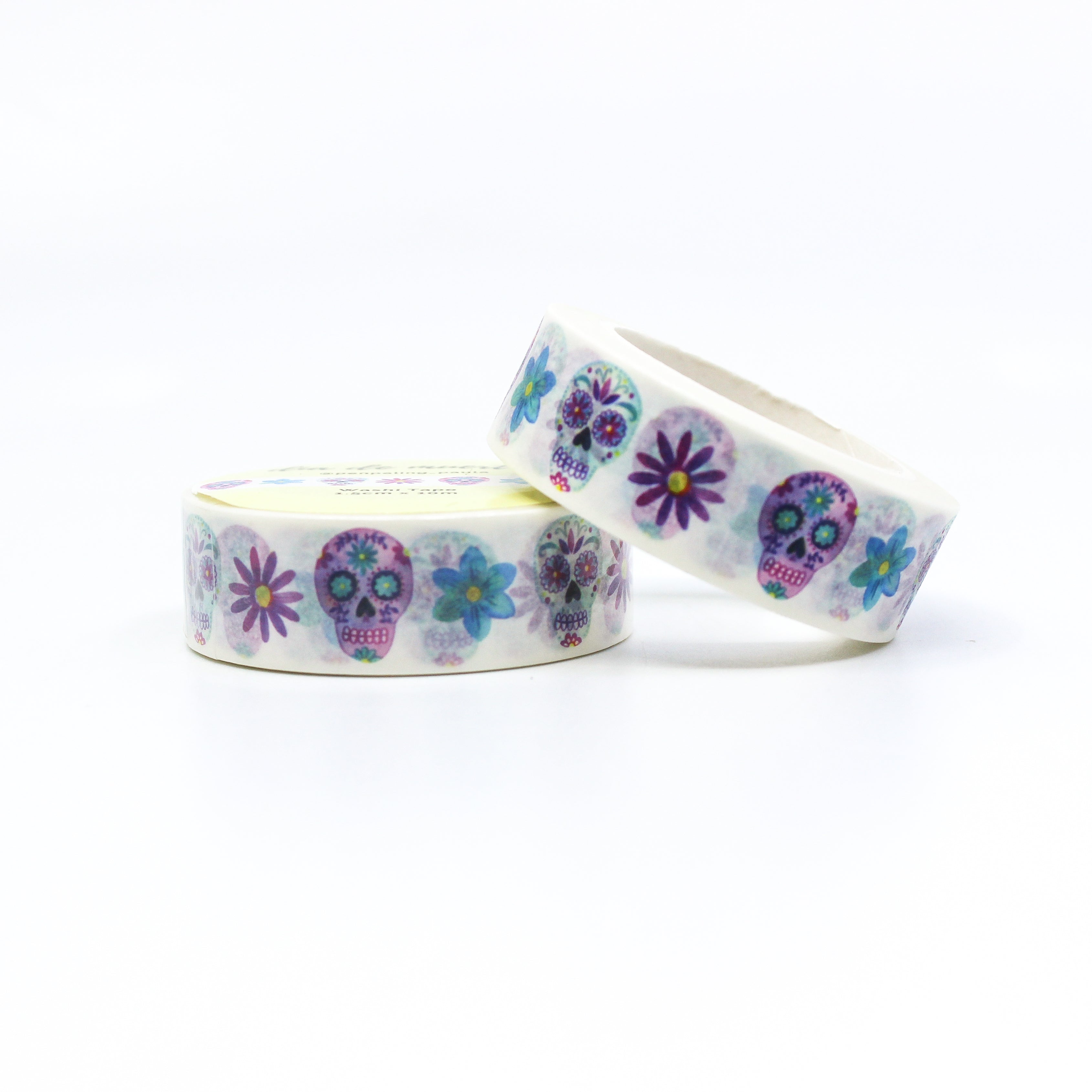This is a celebration of day of dead themed view of washi tapes from BBB Supplies Craft Shop