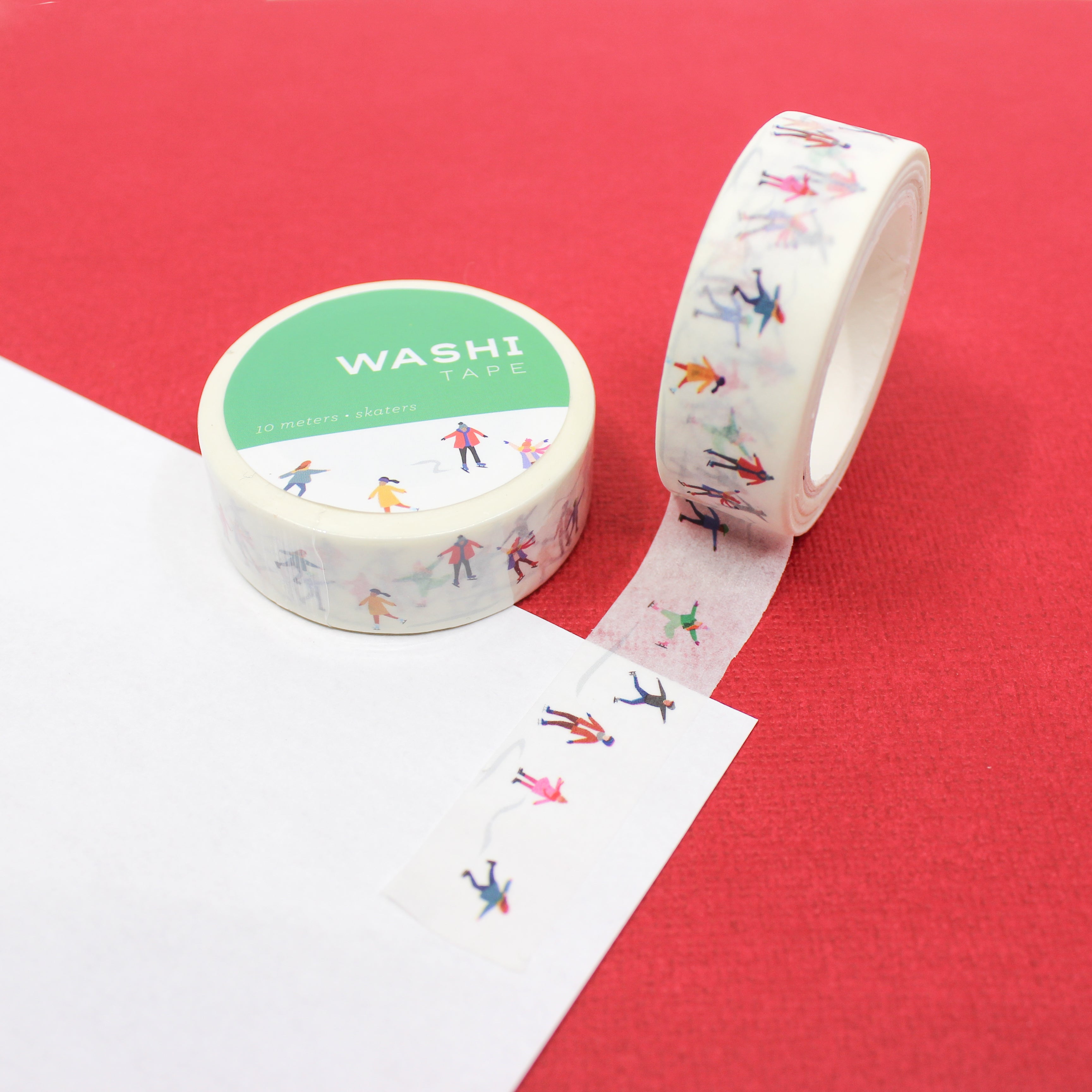 This is a winter ice skaters themed washi tape from BBB Supplies Craft Shop