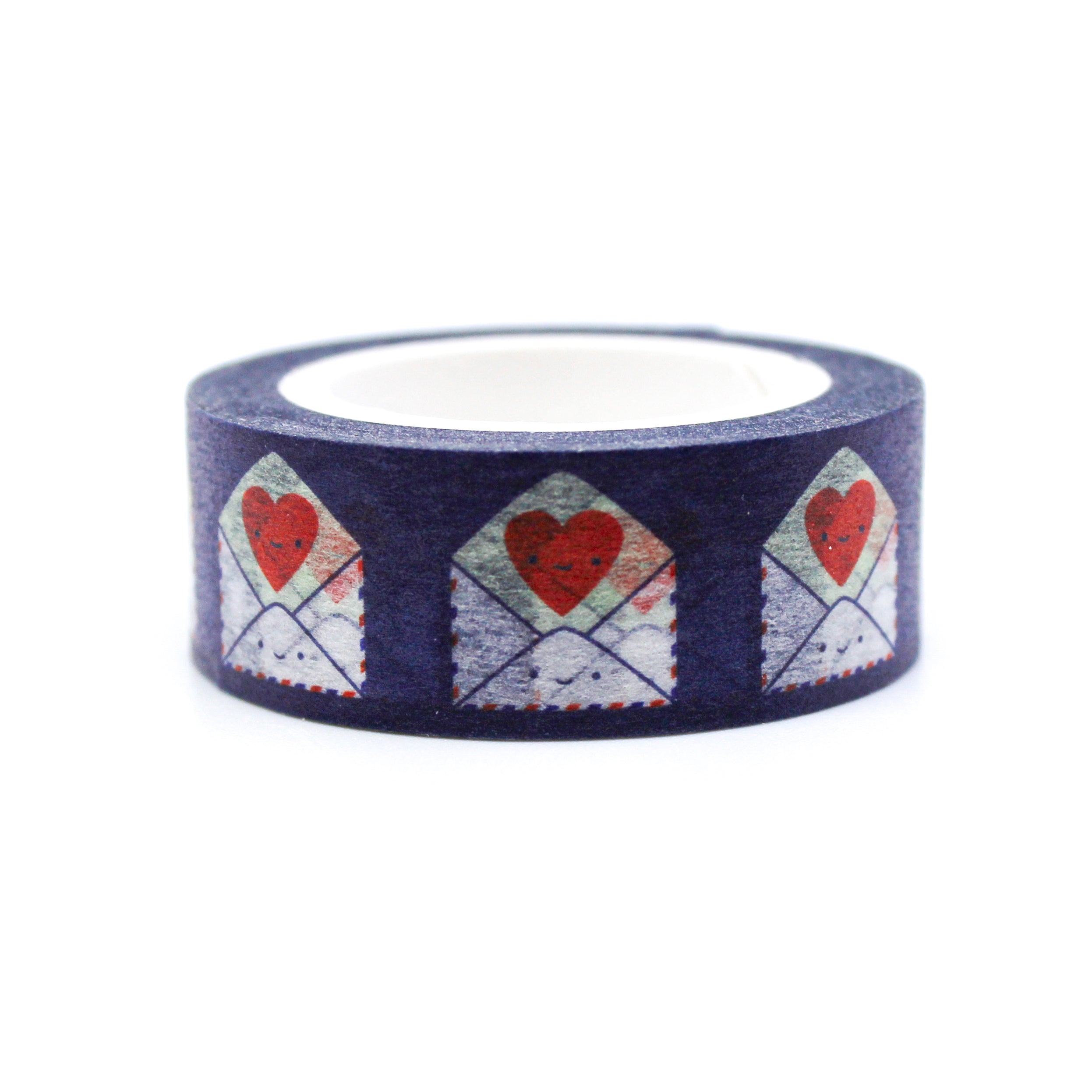 This is a cute send love heart envelope snail mail collection washi tape from BBB Supplies Craft Shop